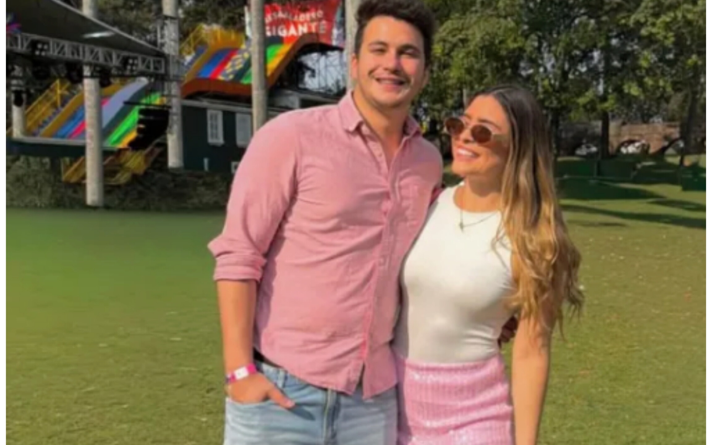 Pablo Villagrán y su novia