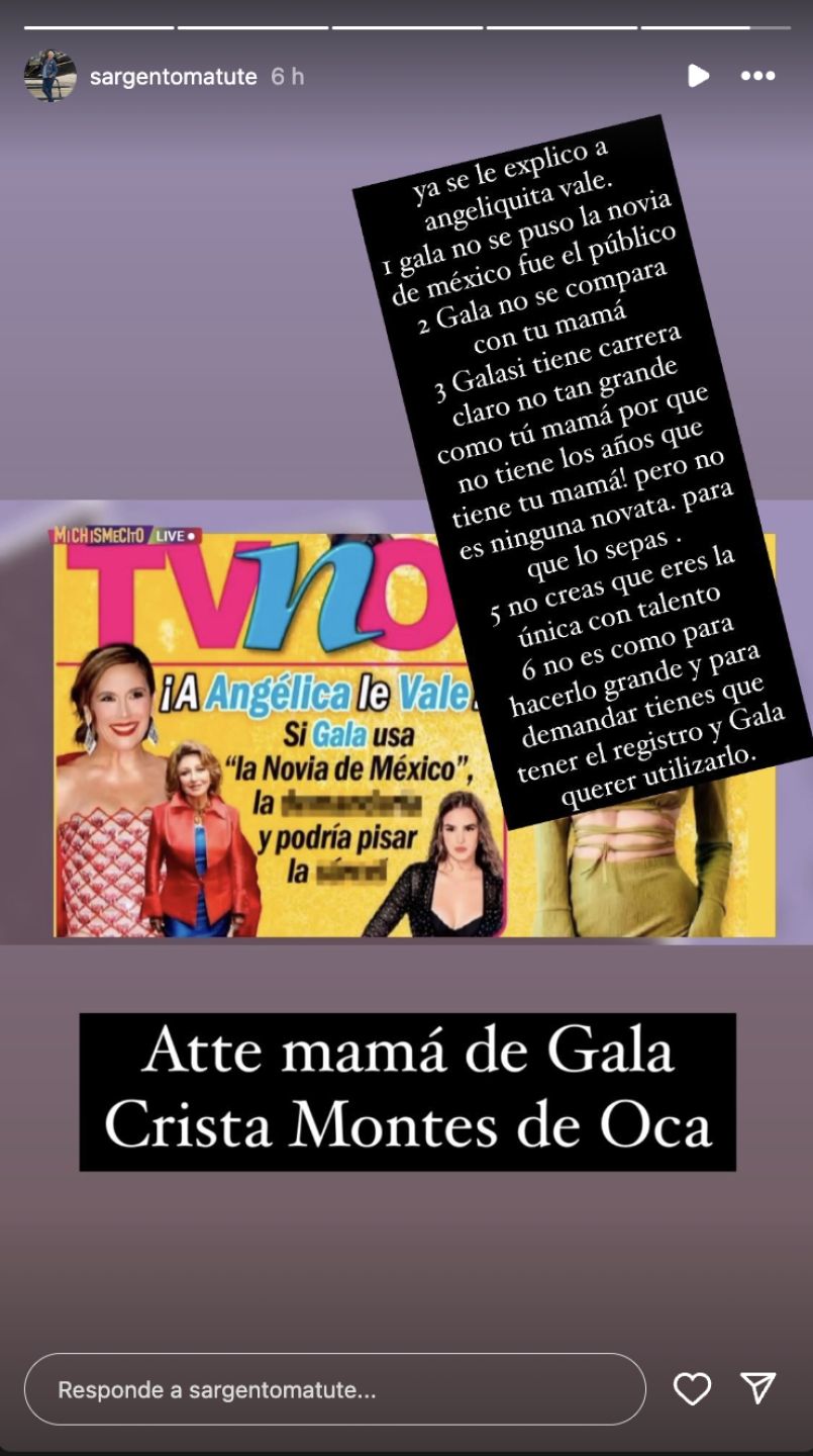 Crista Montes le responde a Angélica Vale