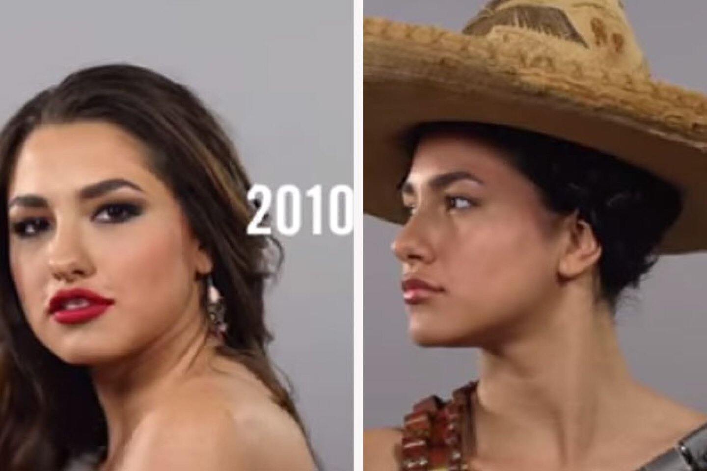 100 años de belleza muestra el cambio de look de las mujeres.