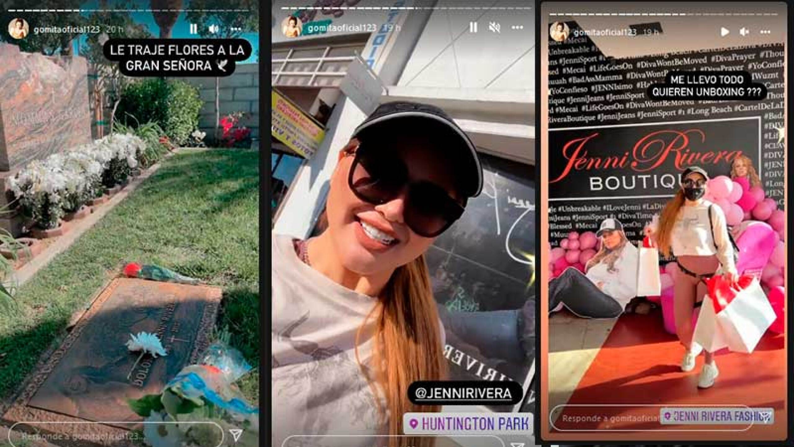 Gomita desata furor en redes sociales al presumir su primera vista a la tumba de Jenni Rivera