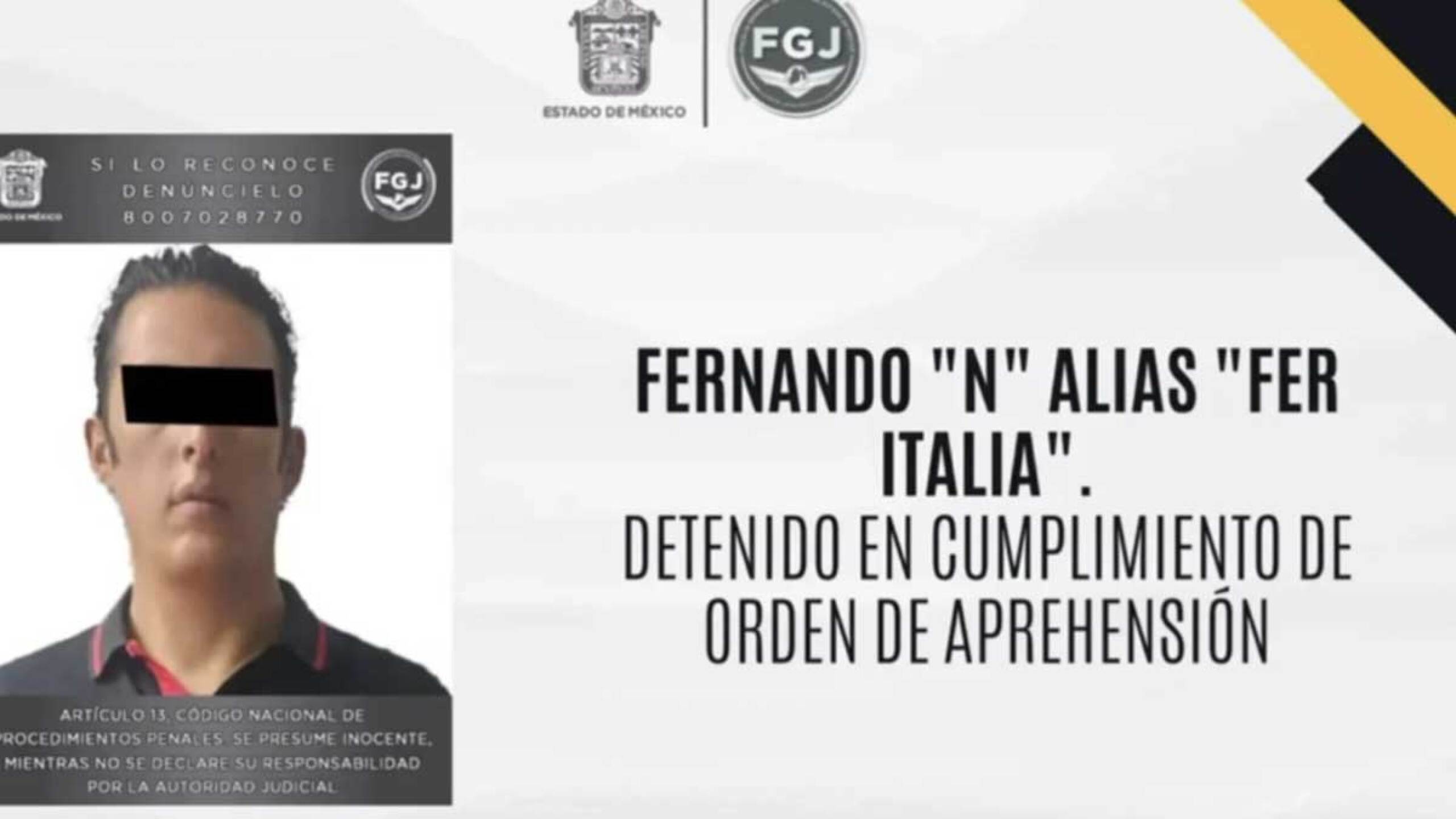 Ficha orden de aprehensión Fer Italia