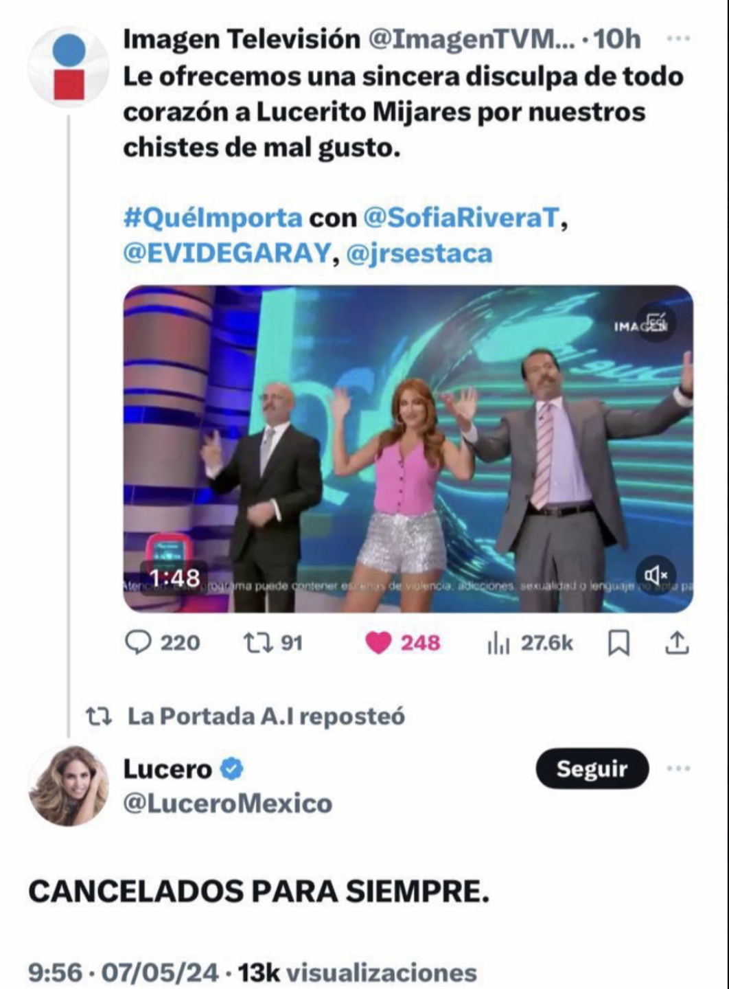 Lucero, Eduardo Videgaray, la Estaca