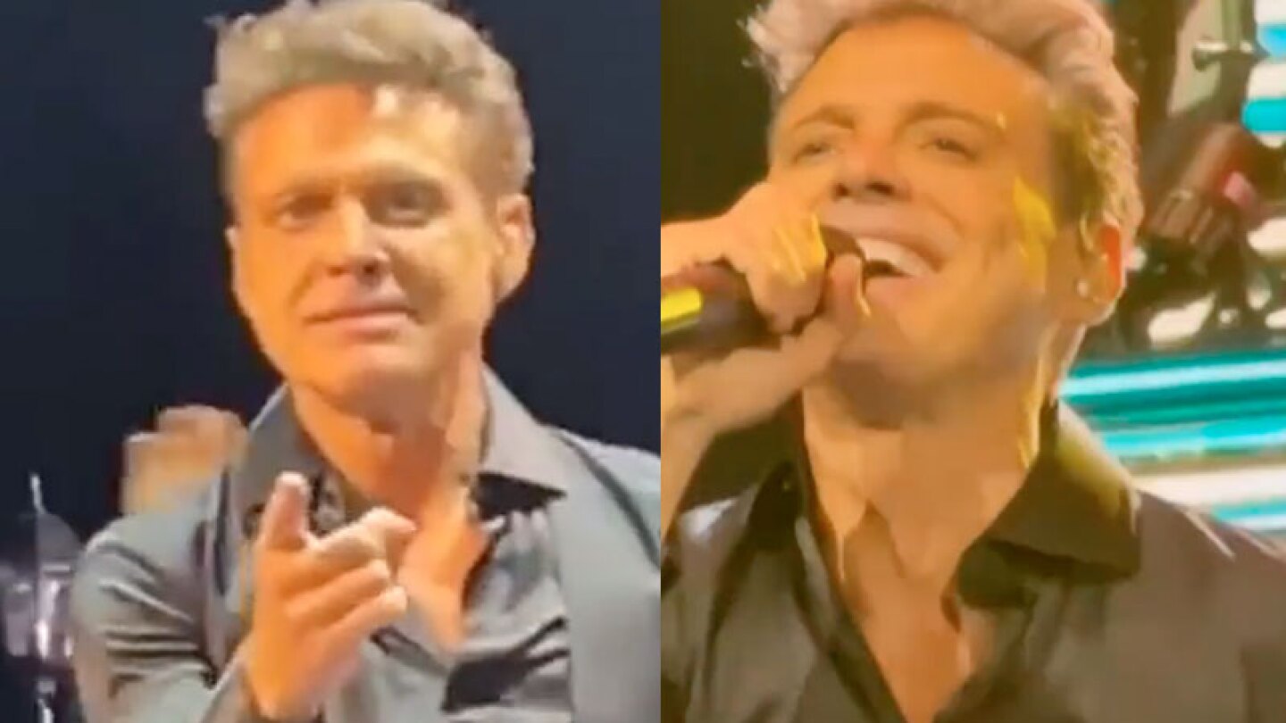 Luis Miguel canta emocionado