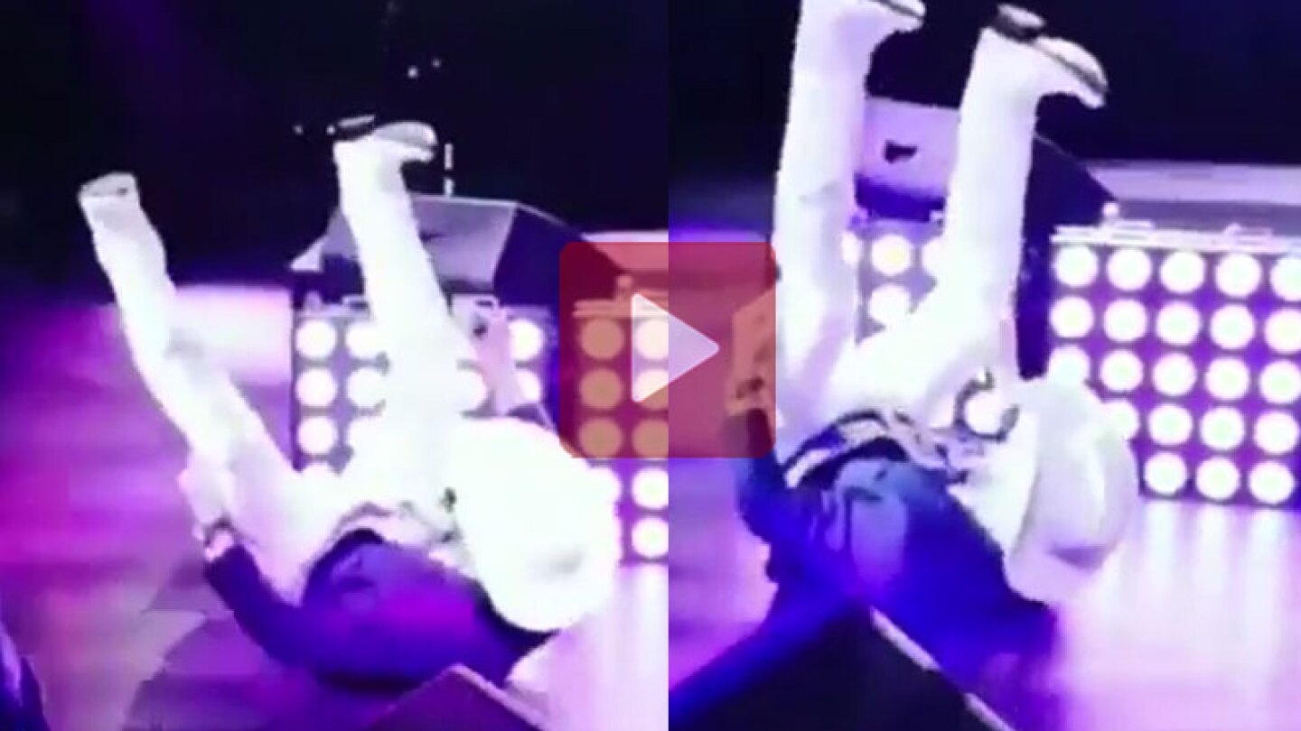 Pancho Barraza se cayó en el escenario