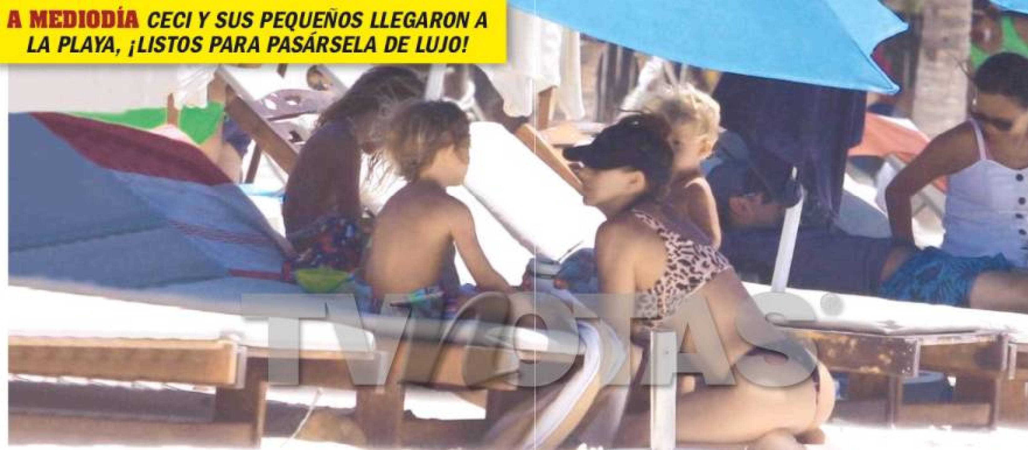 Ceci Ponce y sus hijos