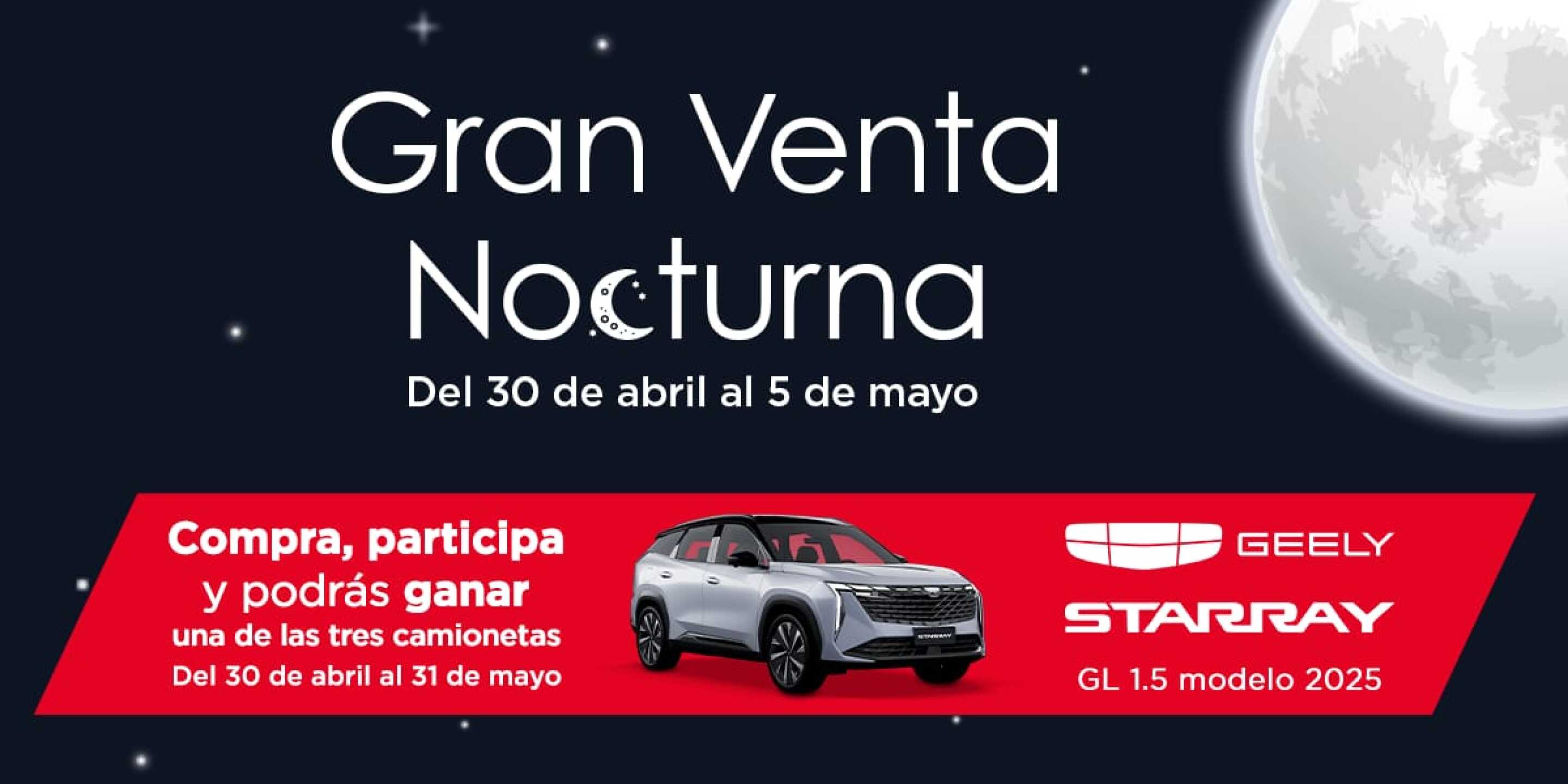 Venta Nocturna Sears Camioneta 30 de abril al 5 de mayo de 2025