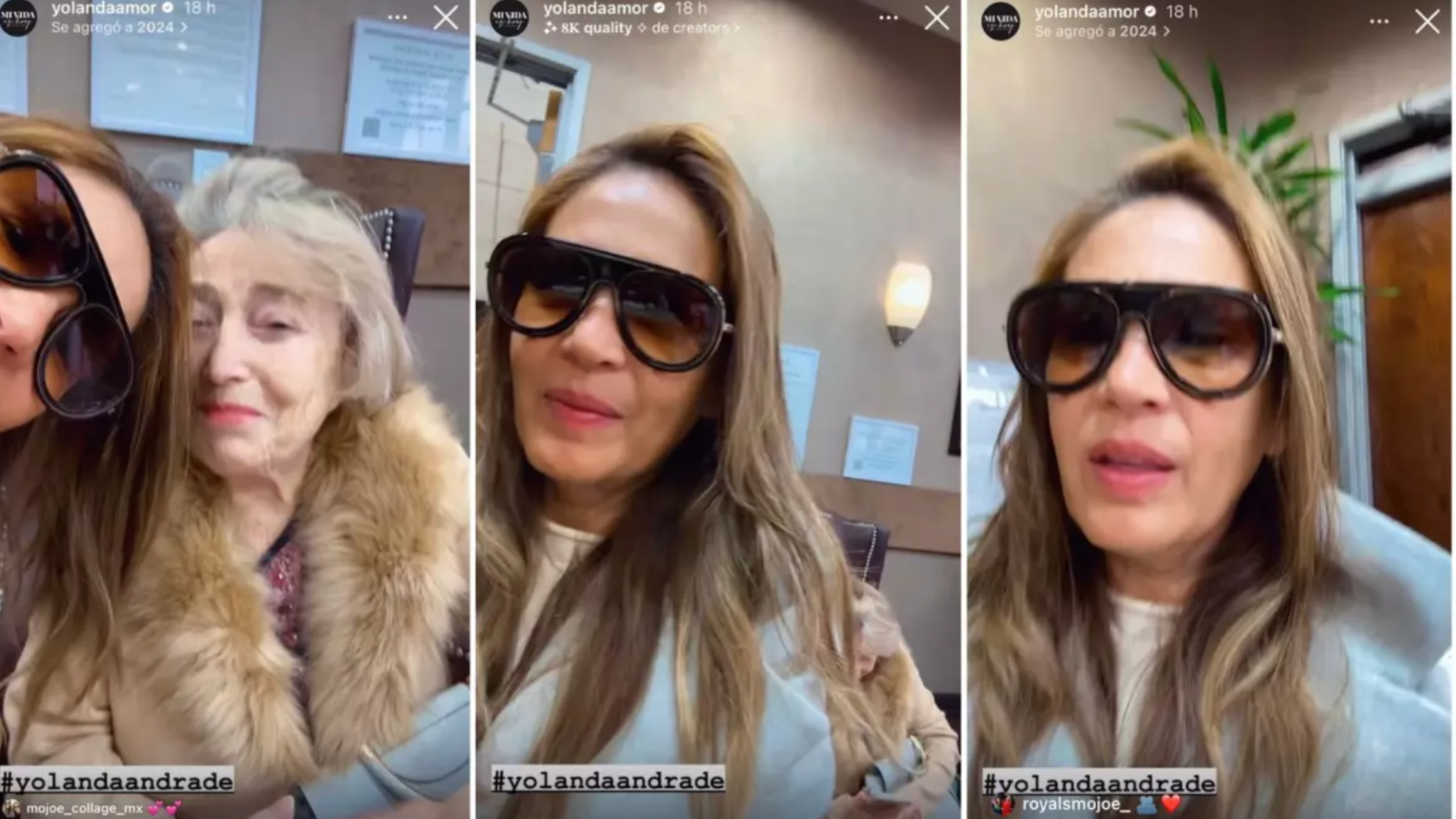 Yolanda Andrade en el hospital