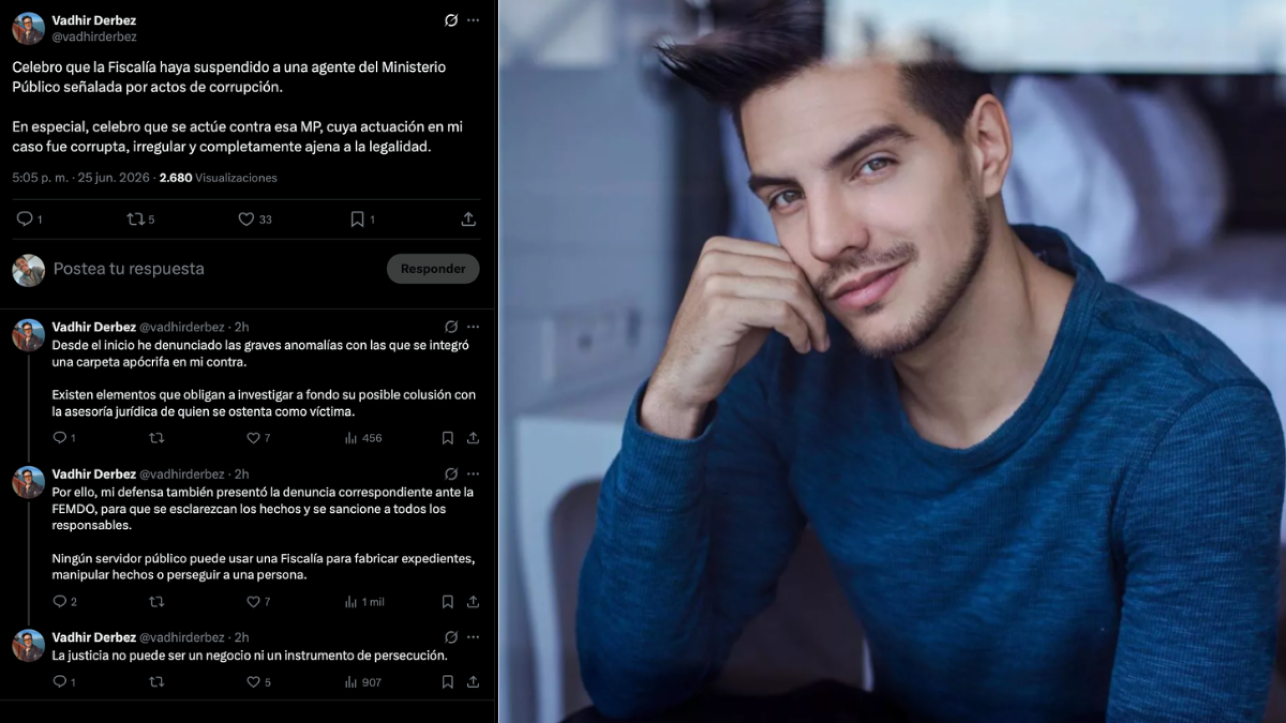 Vadhir Derbez celebra separación de MP en pleno caso en su contra