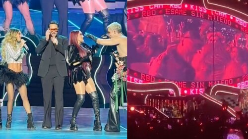 RBD Estadio Azteca, Wendy Guevara en la kiss cam