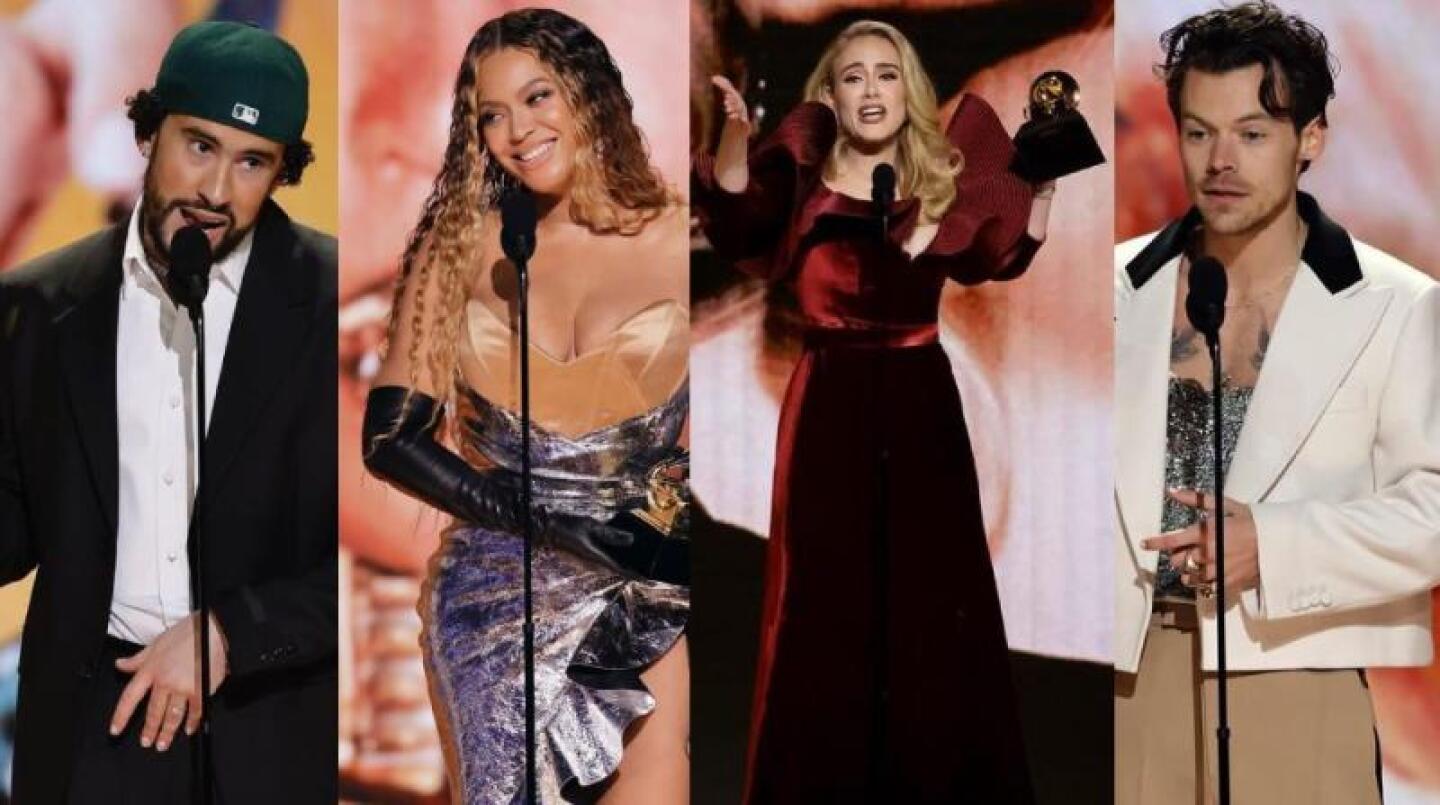 Grammy 2023: Bad Bunny, Beyonce, Harry Styles y Adele triunfan en la premiación