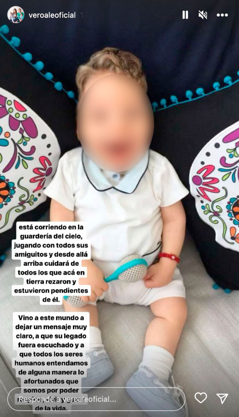 Vero Ale comparte mensaje anunciando el fallecimiento de su hijo foto