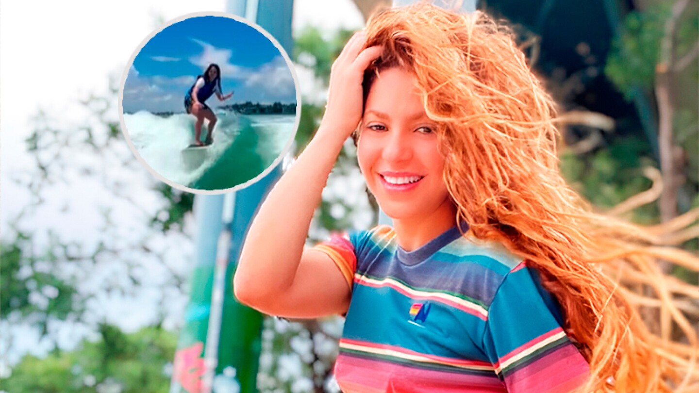 Shakira surfea feliz en Miami