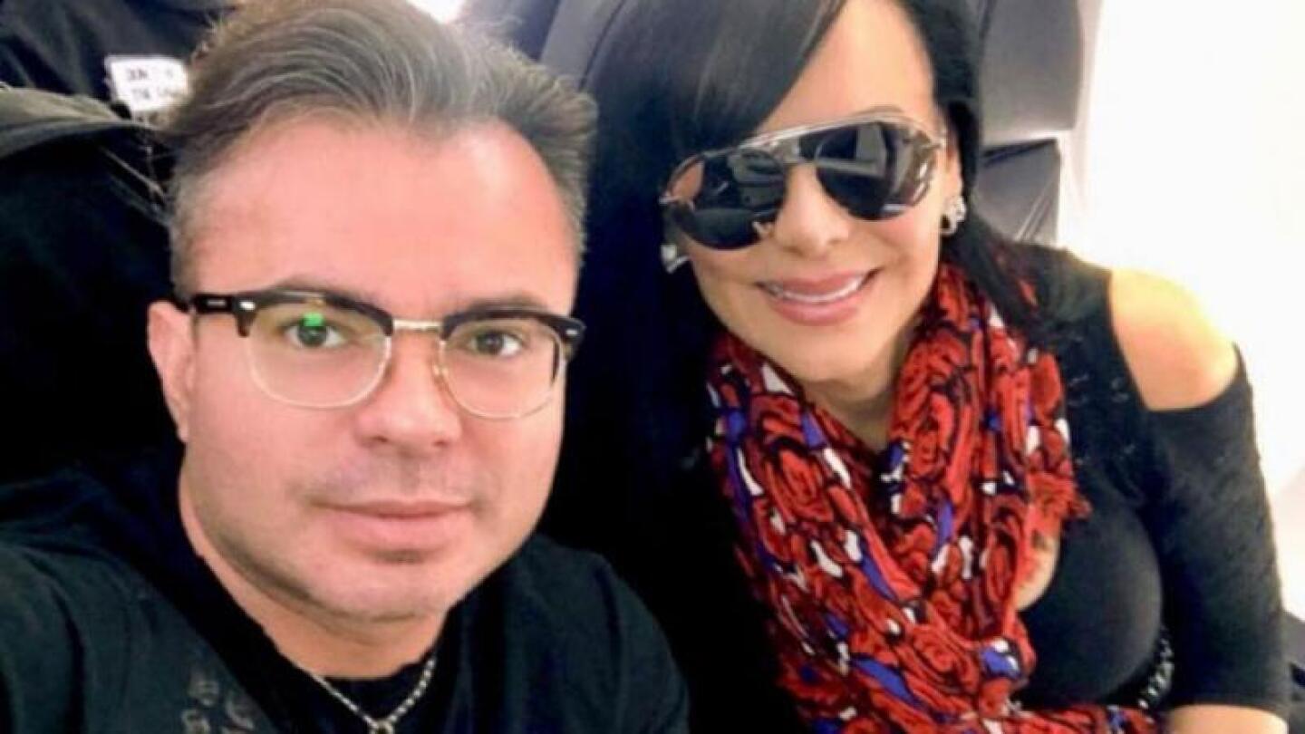 Maribel Guardia y su esposo.