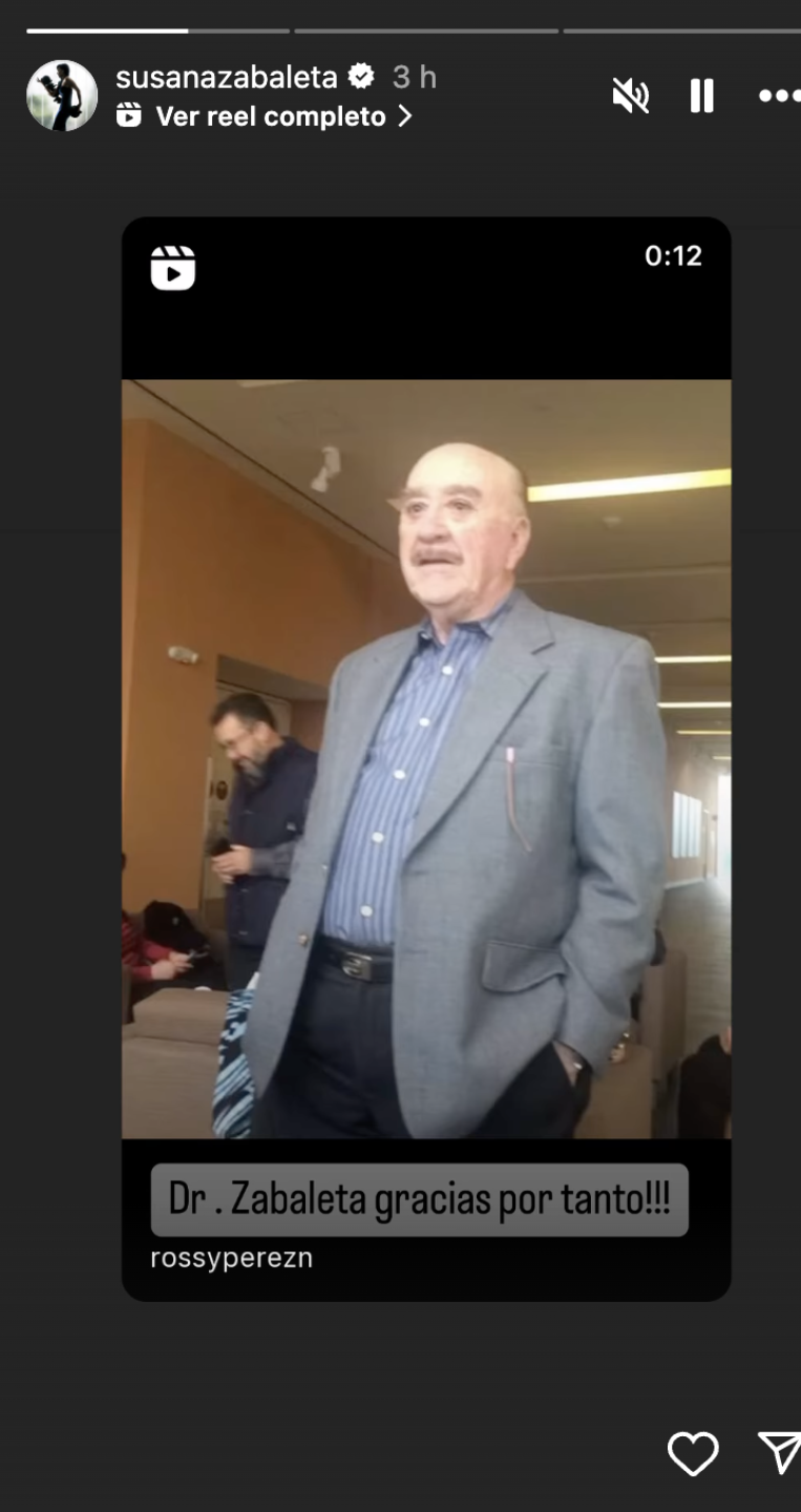 Muere papá de Susana Zabaleta