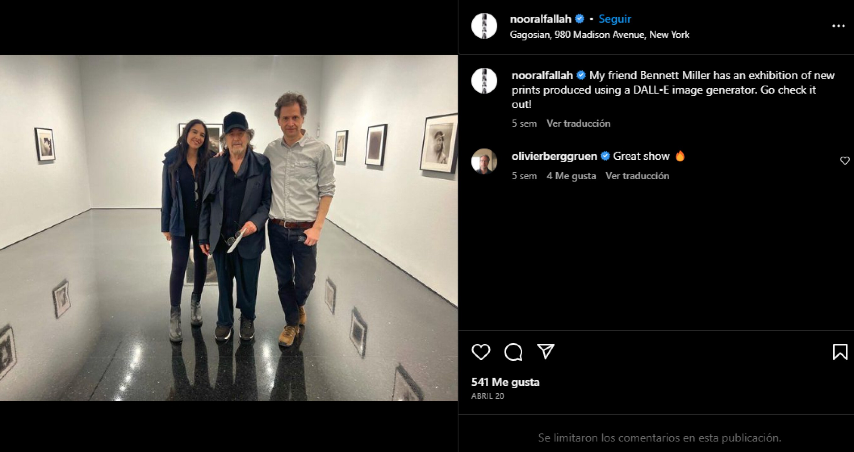 La novia de Al Pacino última publicación con el actor