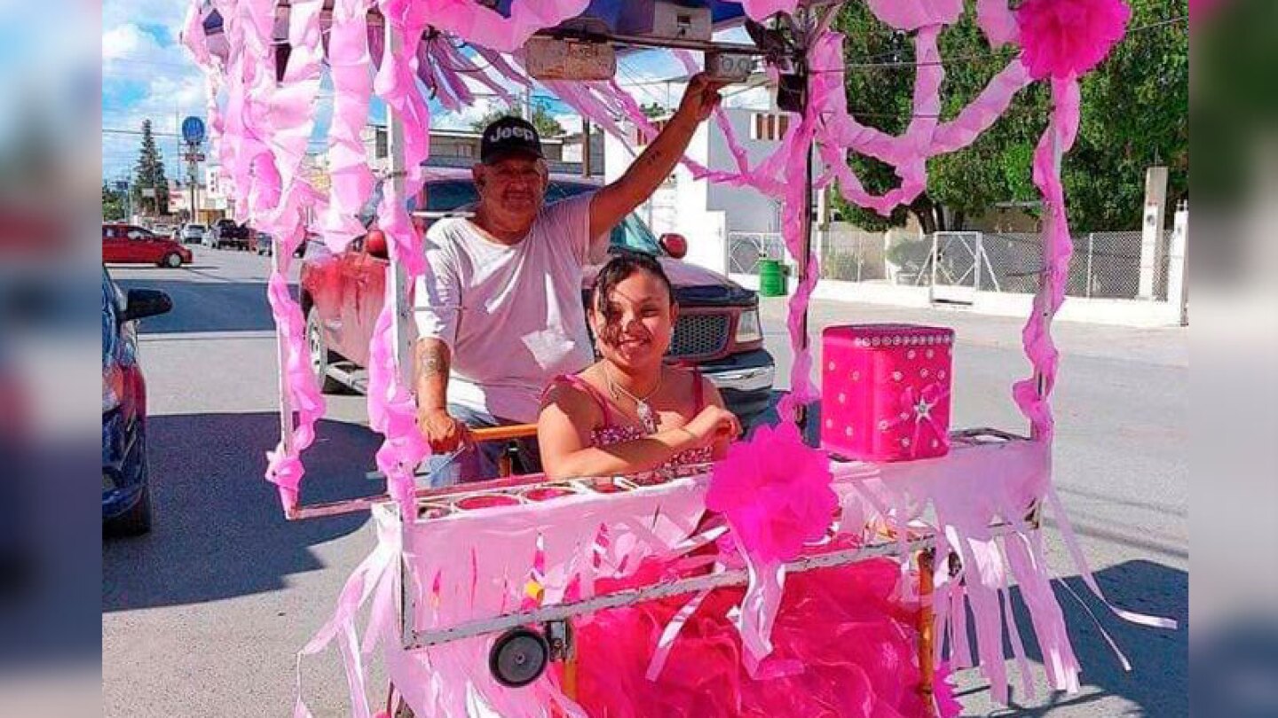 La quinceañera viajó a su fiesta de una manera muy peculiar...