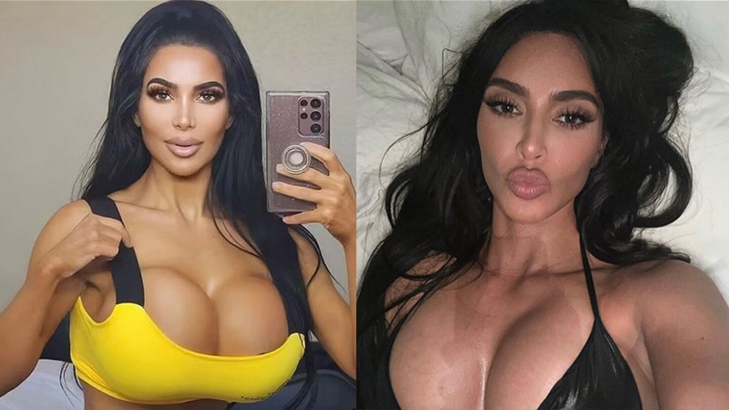 Christina Ashten (izquierda) tenía un gran parecido a Kim Kardashian (derecha)