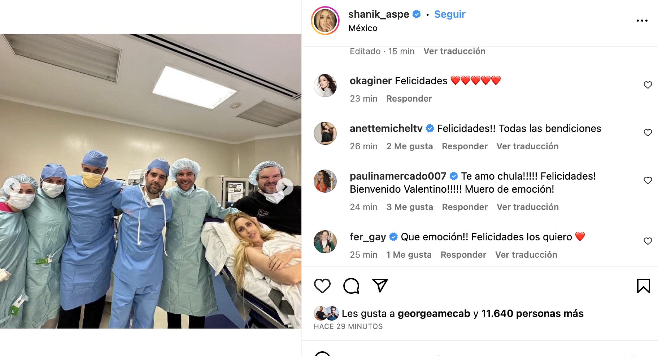 Nace bebé de Shanik Aspe