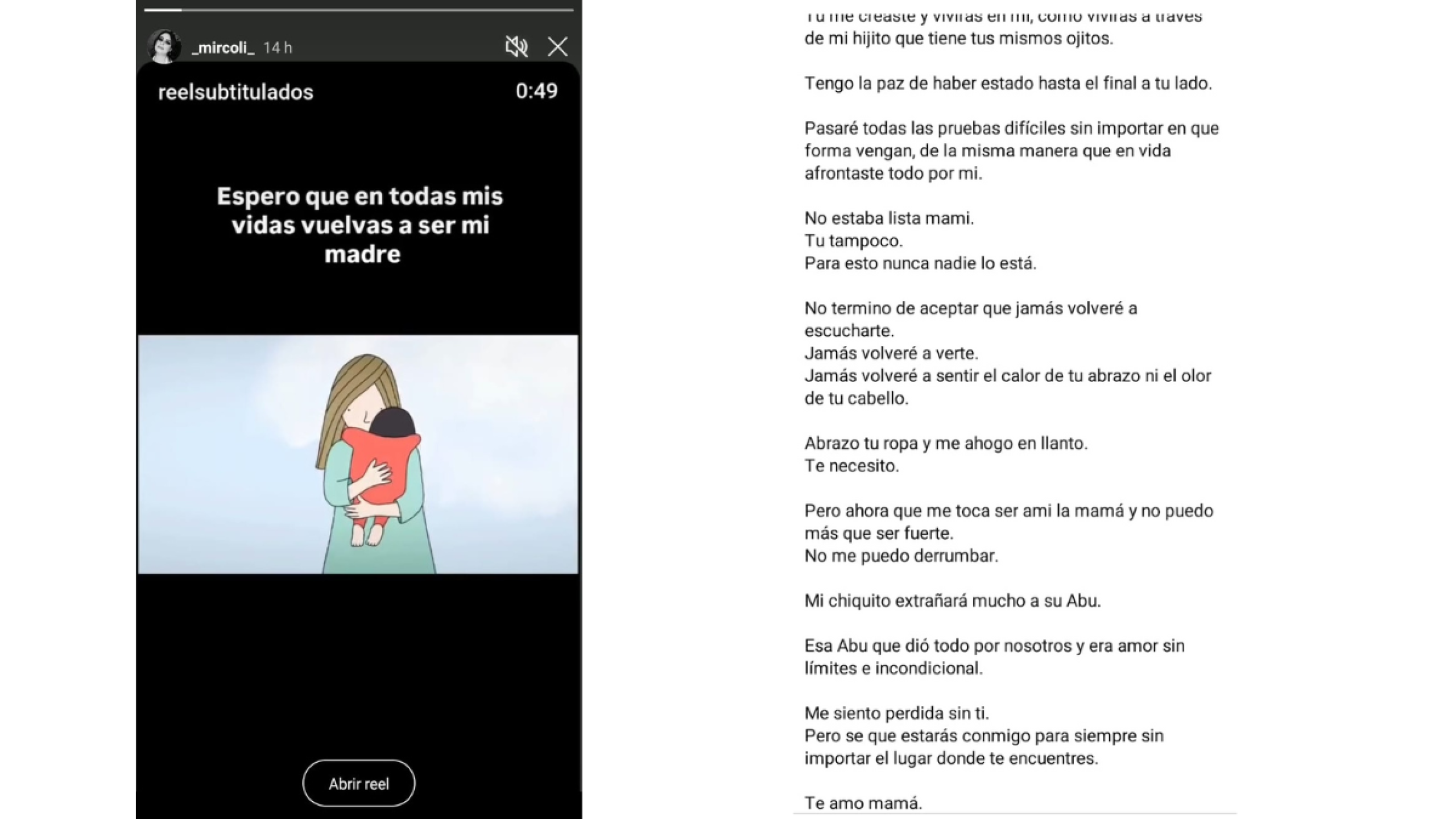 Romina, hija de Dulce, se pronuncia
