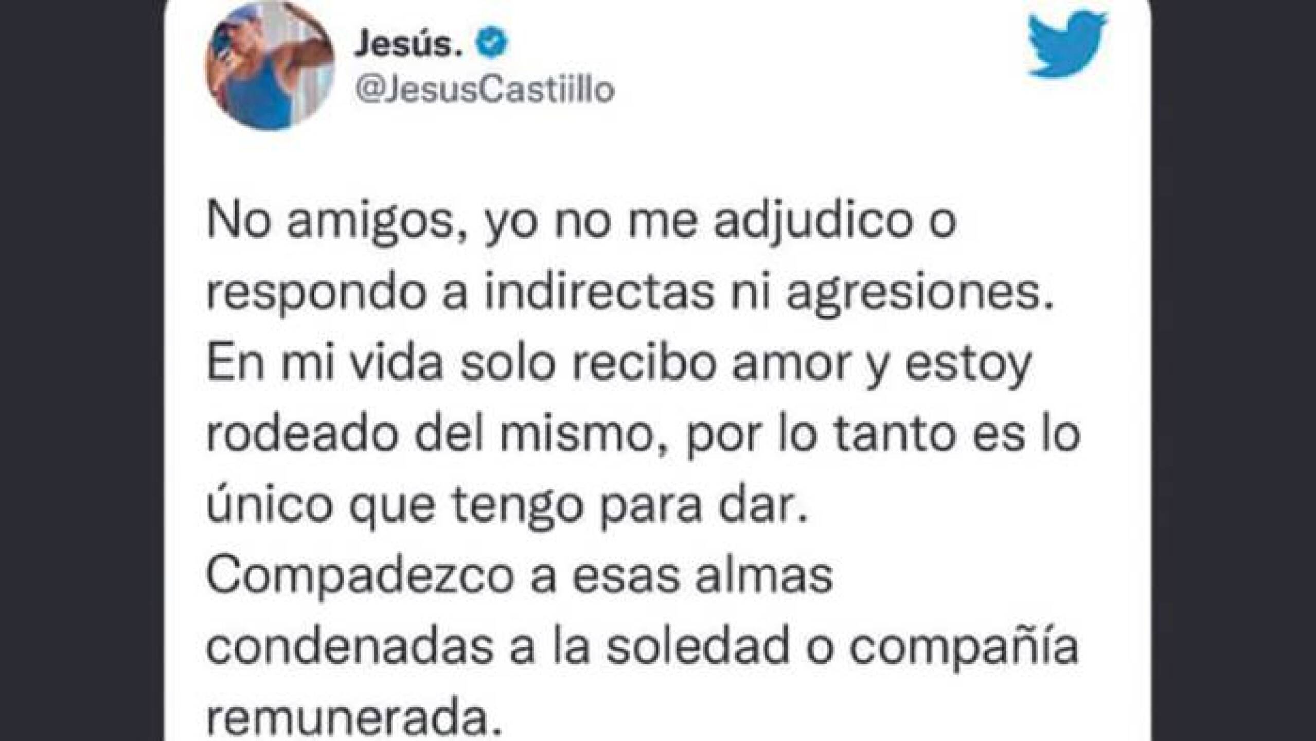 Y JESÚS, AUNQUE DIJO QUE NO, SÍ RESPONDIÓ A LOS MENSAJES DE DANIEL, PERO LO  HIZO DESDE SU CUENTA DE INSTAGRAM, AUNQUE DEJÓ VER QUE NO VOLVERÍA CON BISOGNO.