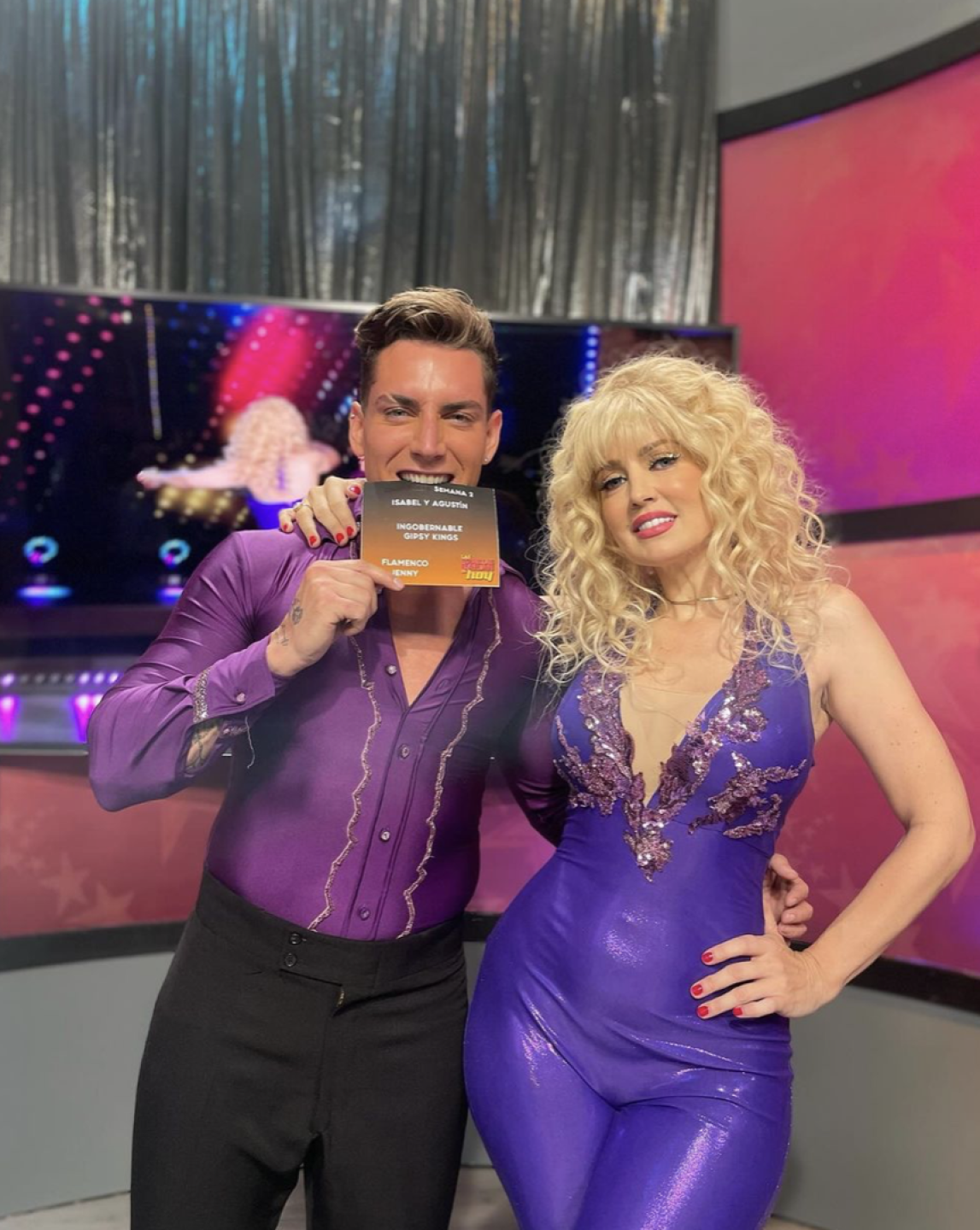 Isabel Madow y Agustín en Las estrellas bailan en Hoy