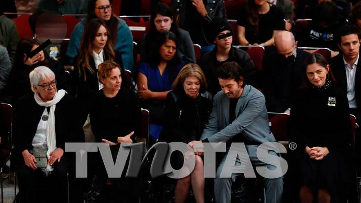 Diego Luna le da el último adiós a su padre, con Marina de Tavira y Camila Sodi en Bella Artes