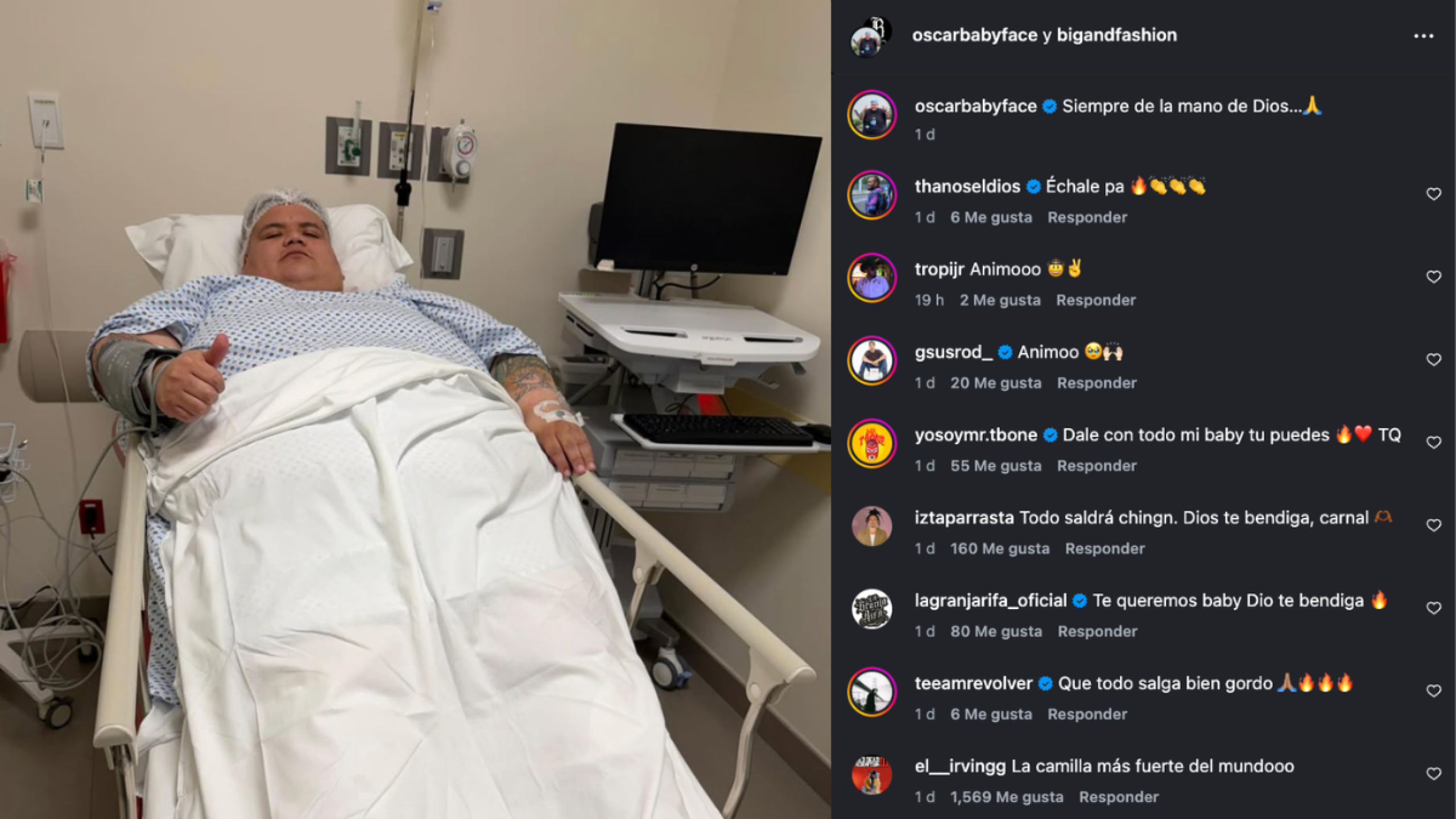 Óscar 'Baby face' es hospitalizado