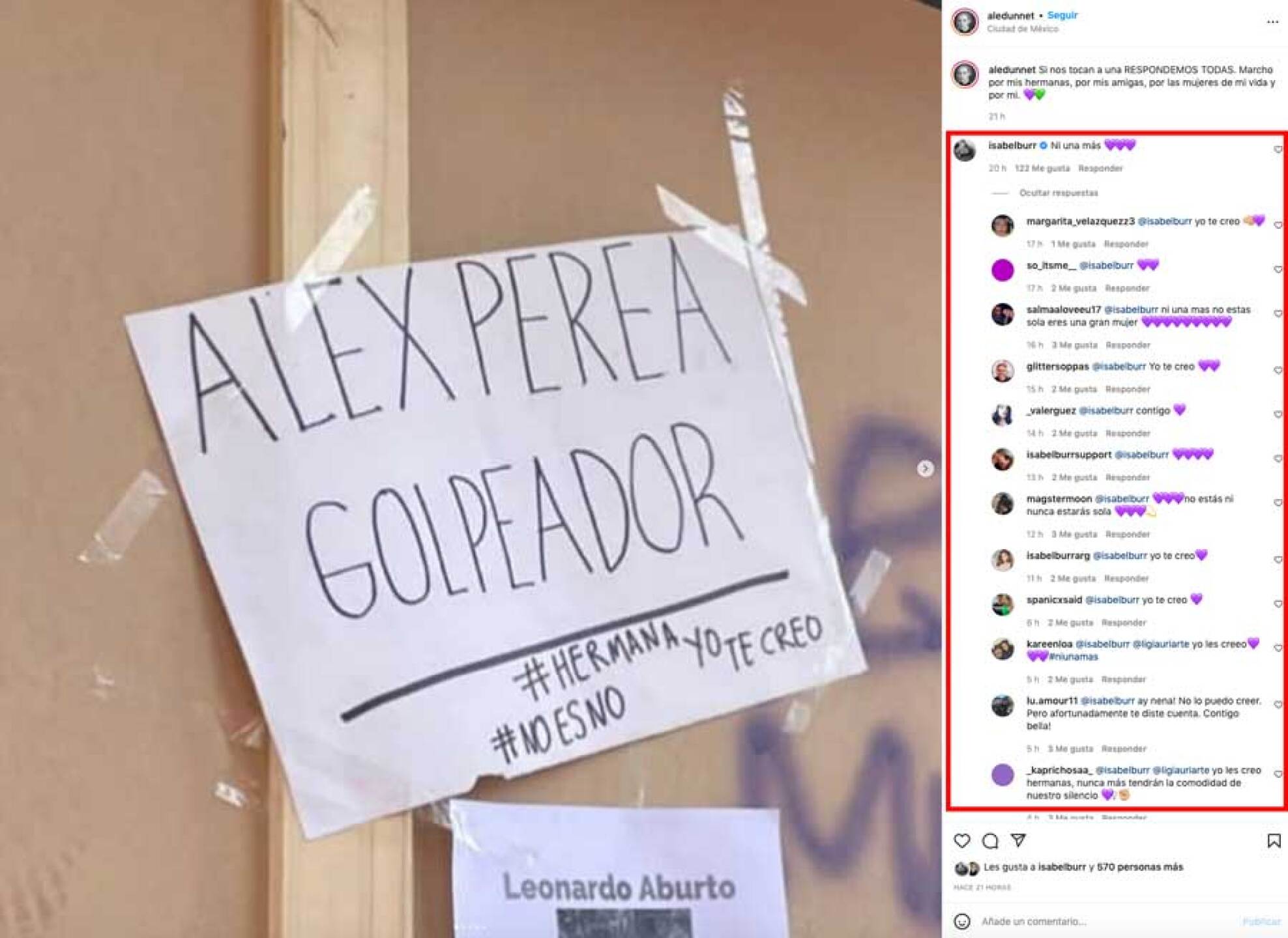 Alex Perea es acusado de violencia, Isabel Burr alza la voz