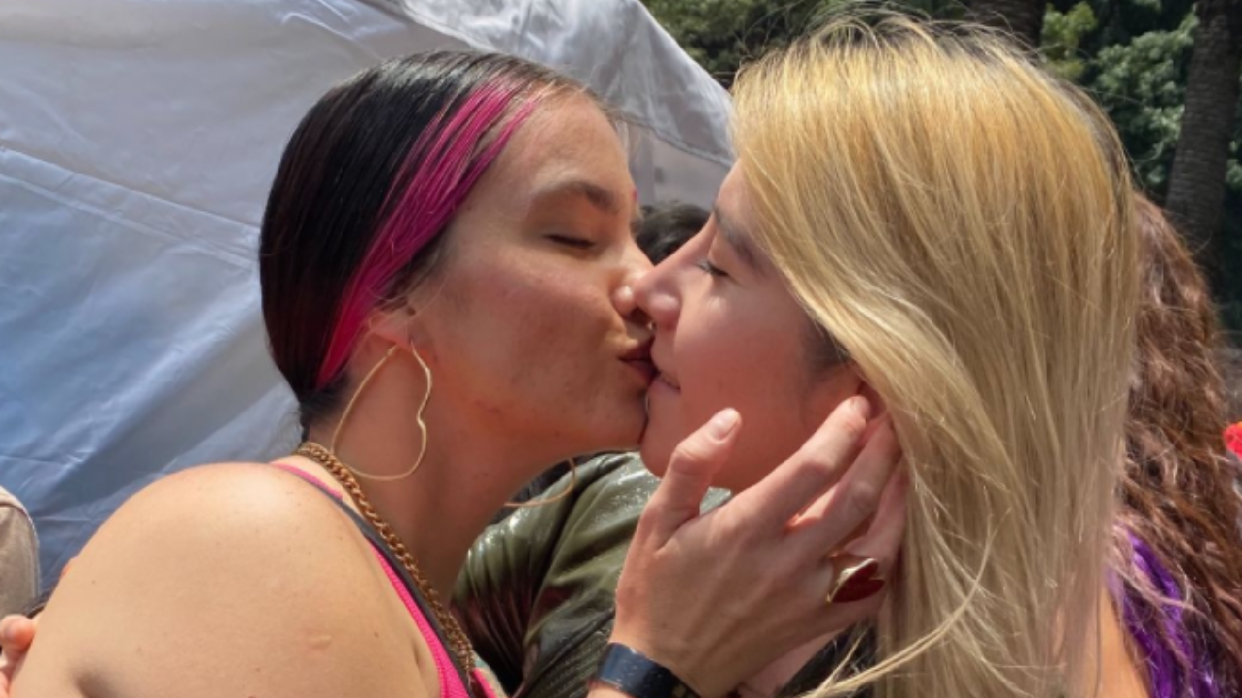 Gala 'Beba' y Crista Montes en la marcha