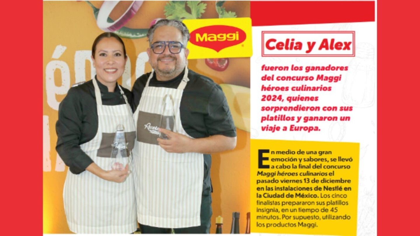 Celia y Alex ganadores Héroes culinarios concurso de Maggi