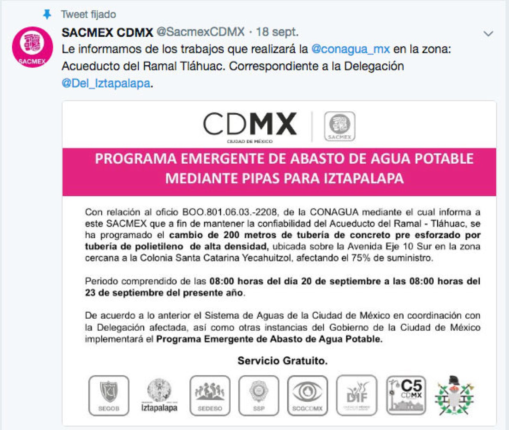 la medida afectará a 4.5 millones de personas en la capital del país y a 3.6 millones de personas en la entidad mexiquense.