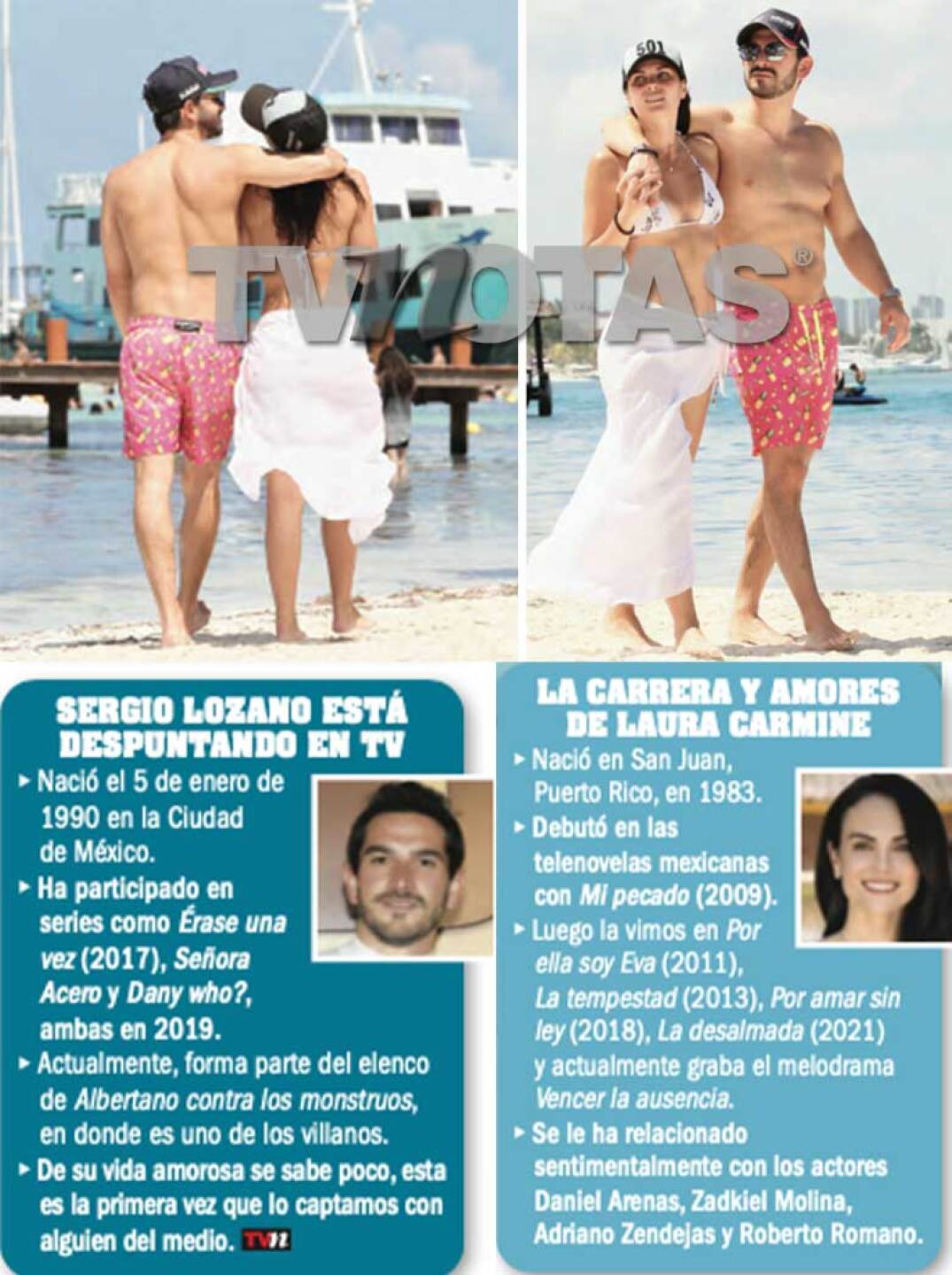 Laura Carmine y su novio se demostraron su amor con risas y besos