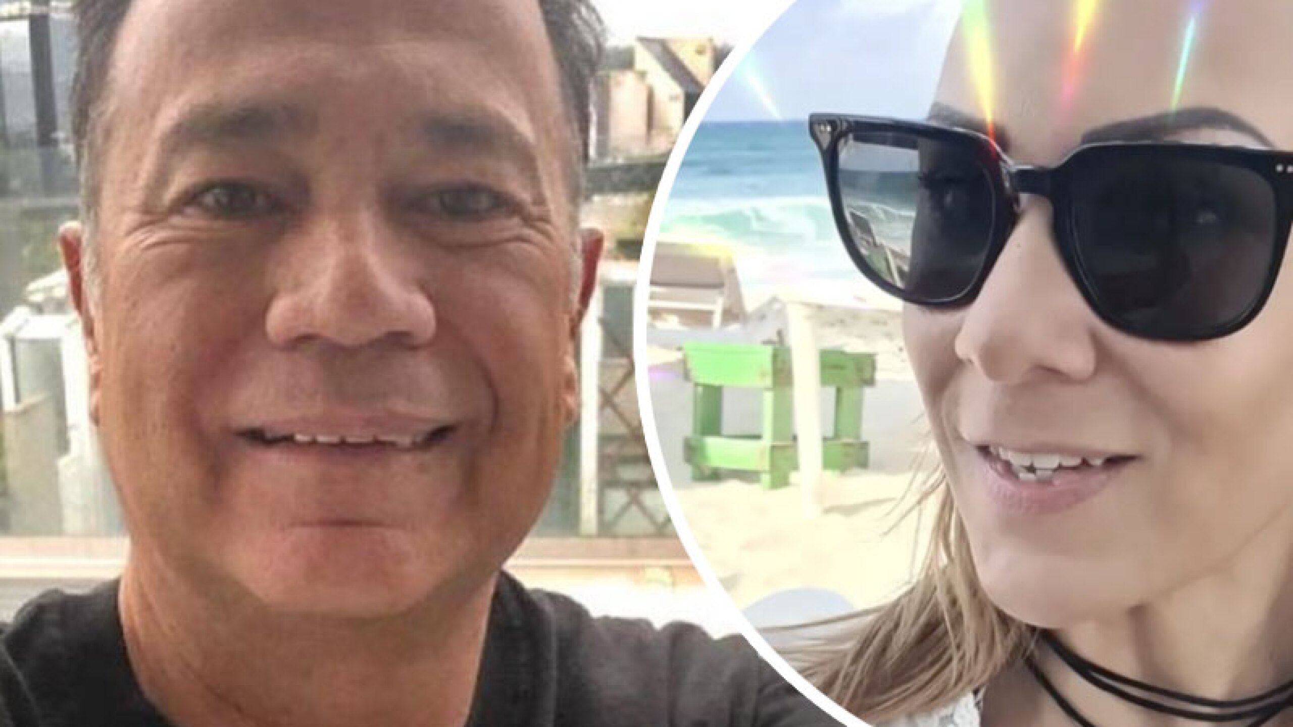 Nicandro Díaz y su novia