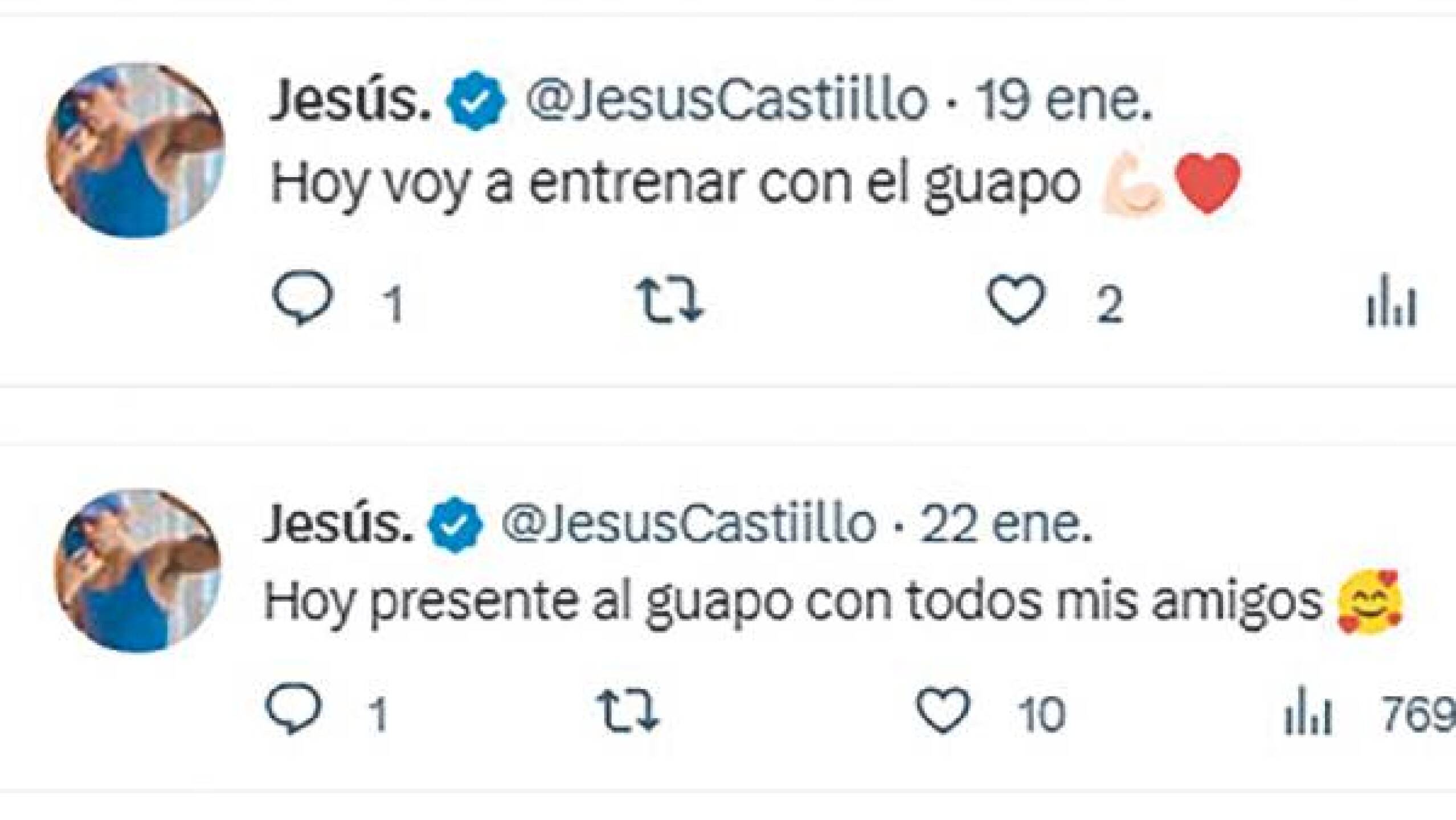 ADEMÁS, JESÚS HA DEJADO VER QUE EN EL GIMNASIO CONOCIÓ A ALGUIEN QUE LO ENTUSIASMA.