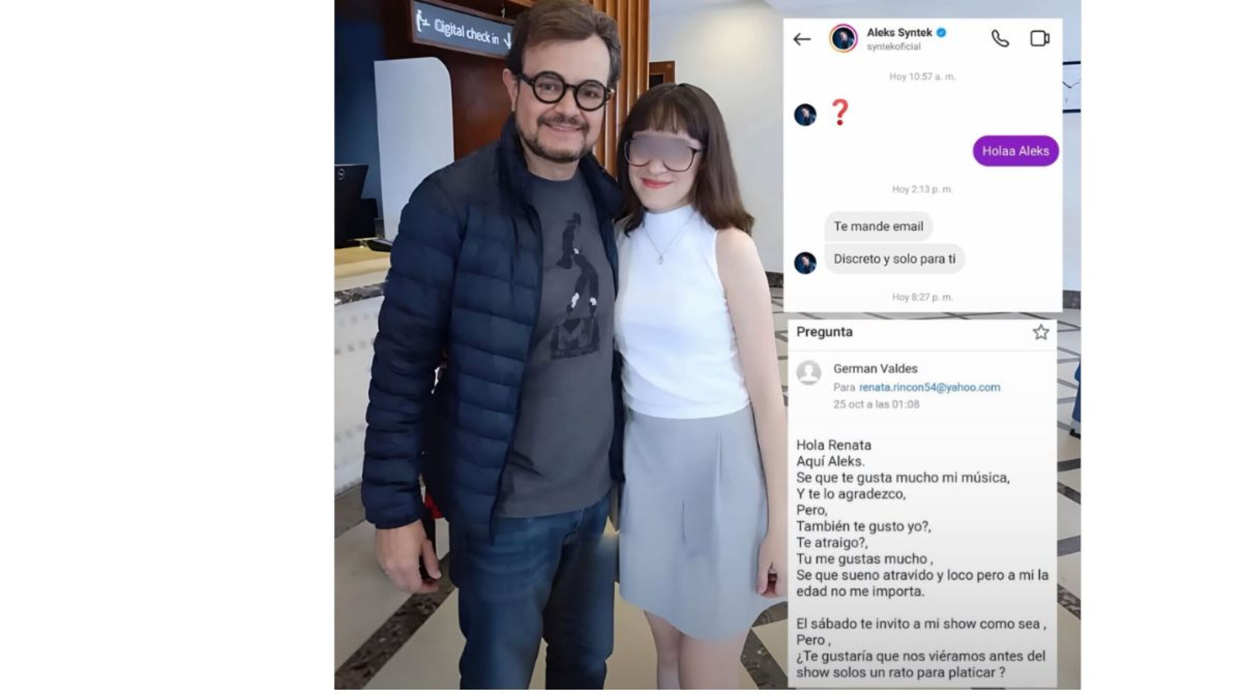 Aleks Syntek, presuntos mensajes
