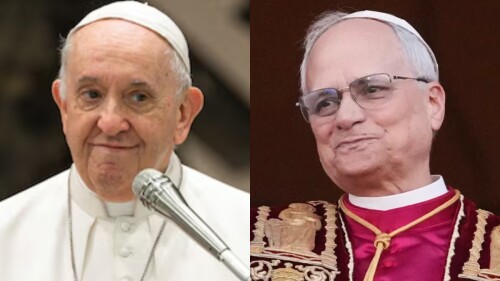 Papa Francisco y Papa León XIV