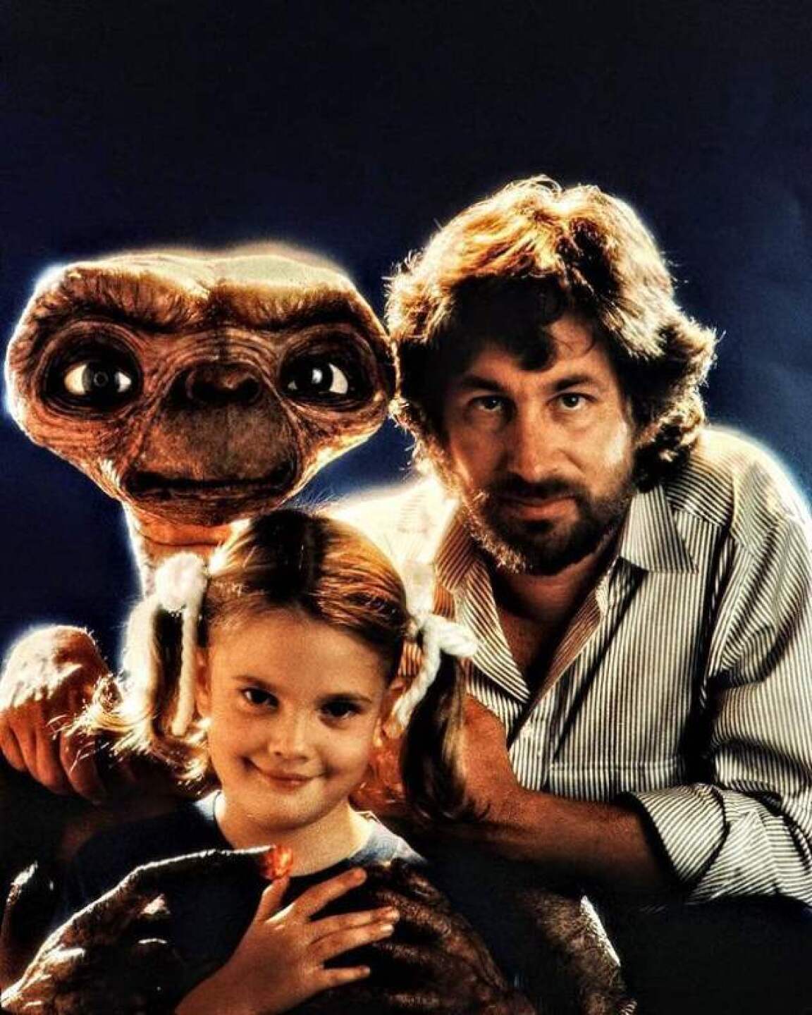 Steven Spielberg y Drew en E.T.