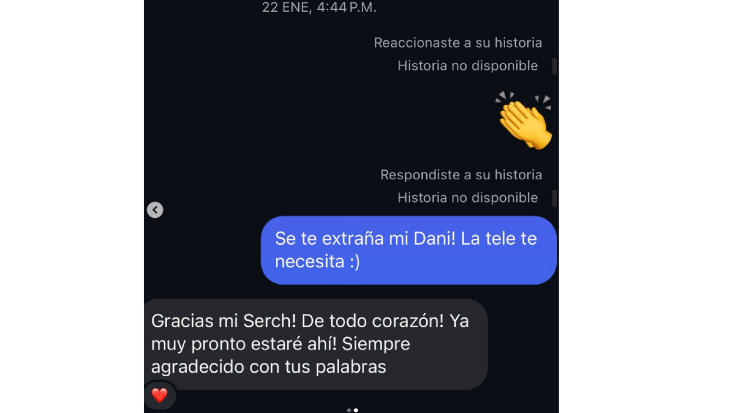 Daniel Bisogno últimos mensajes