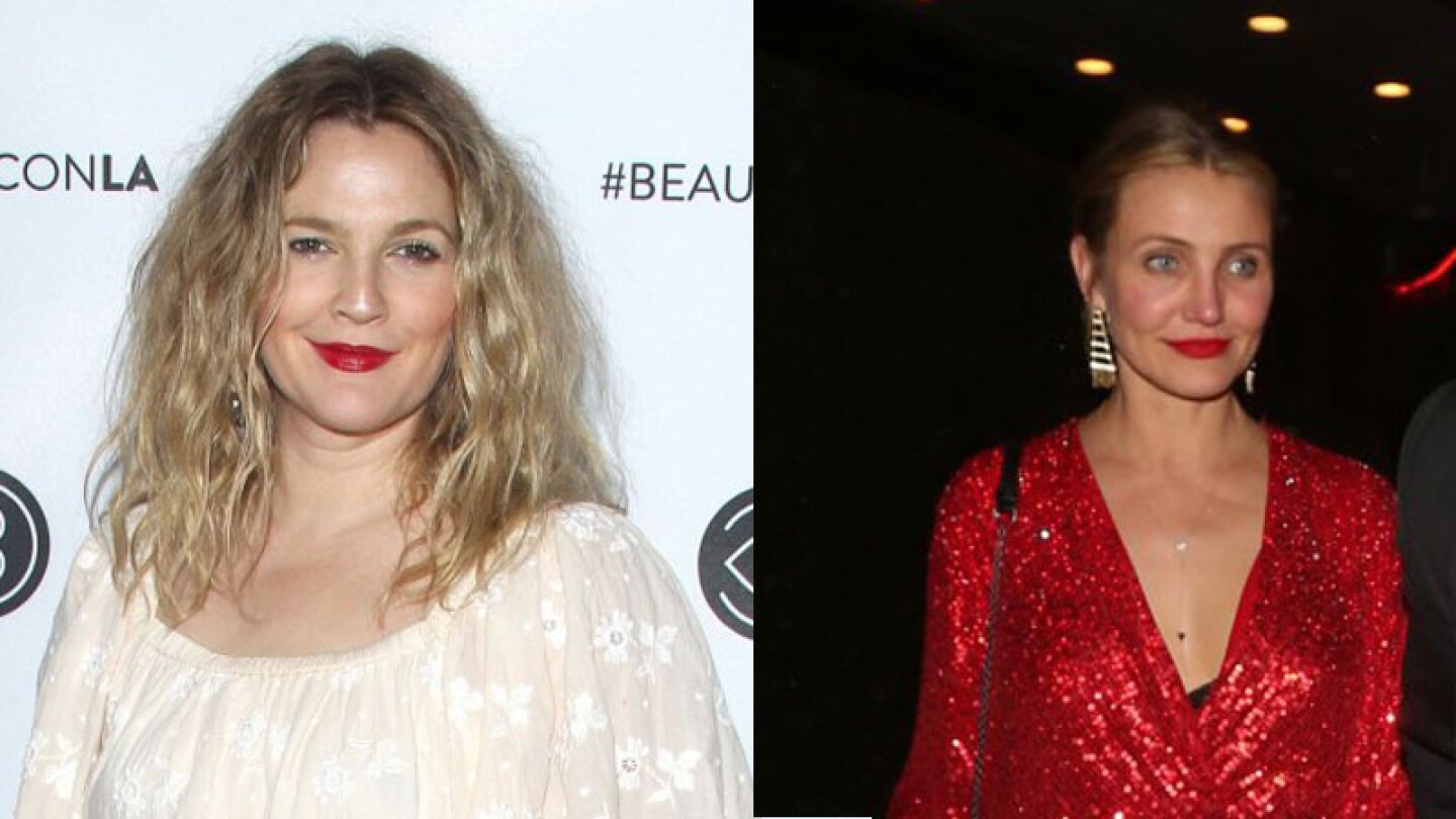 Drew Barrymore y Cameron Diaz sin maquillaje