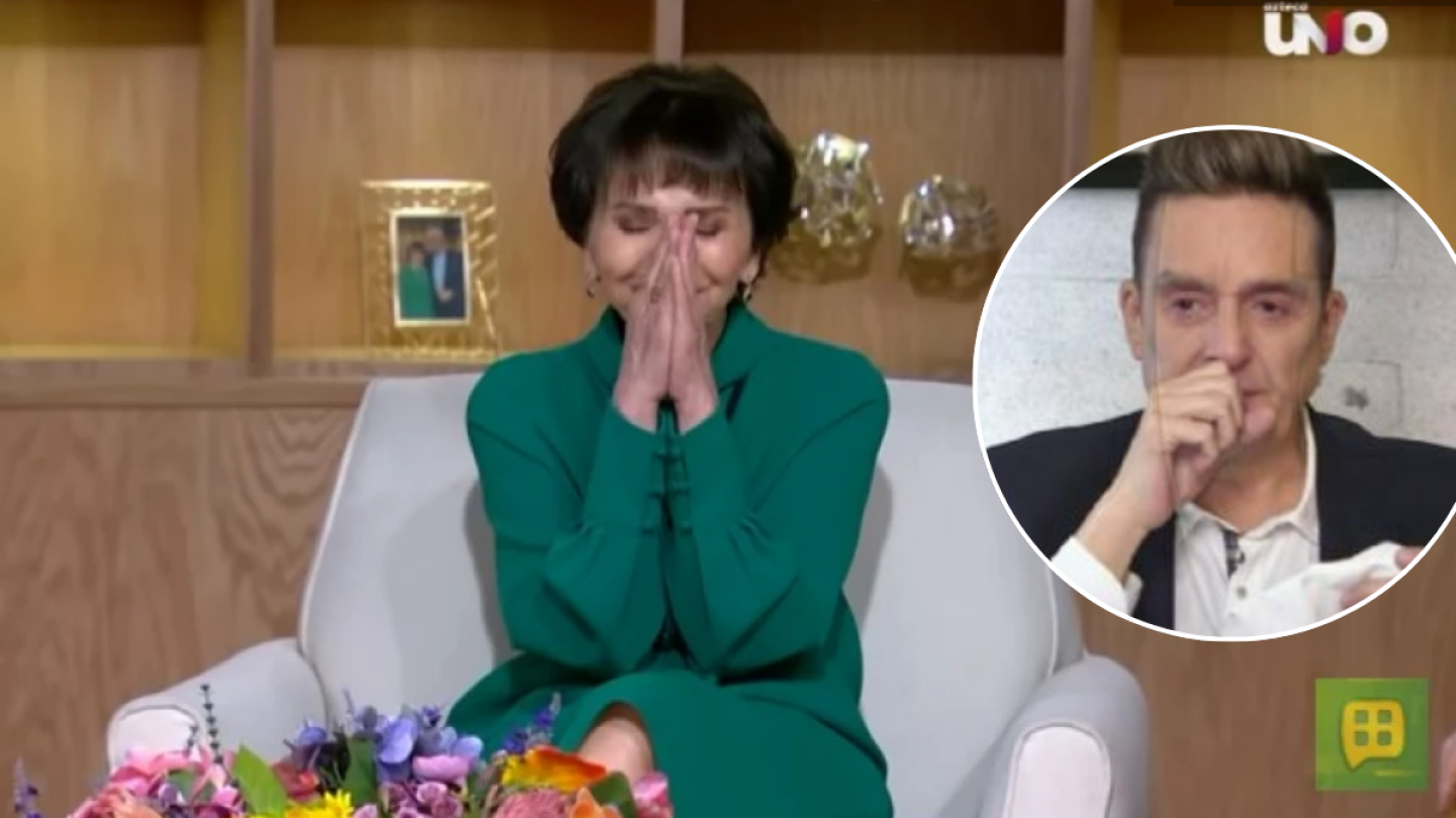 Pati Chapoy y Bisogno llorando