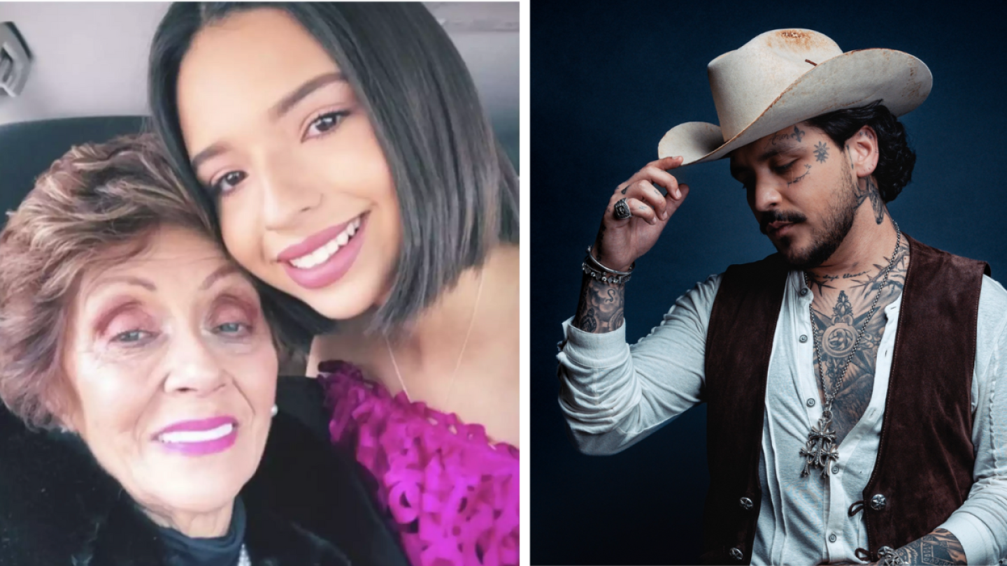 Ángela Aguilar y su abuelita Eva Mendoza