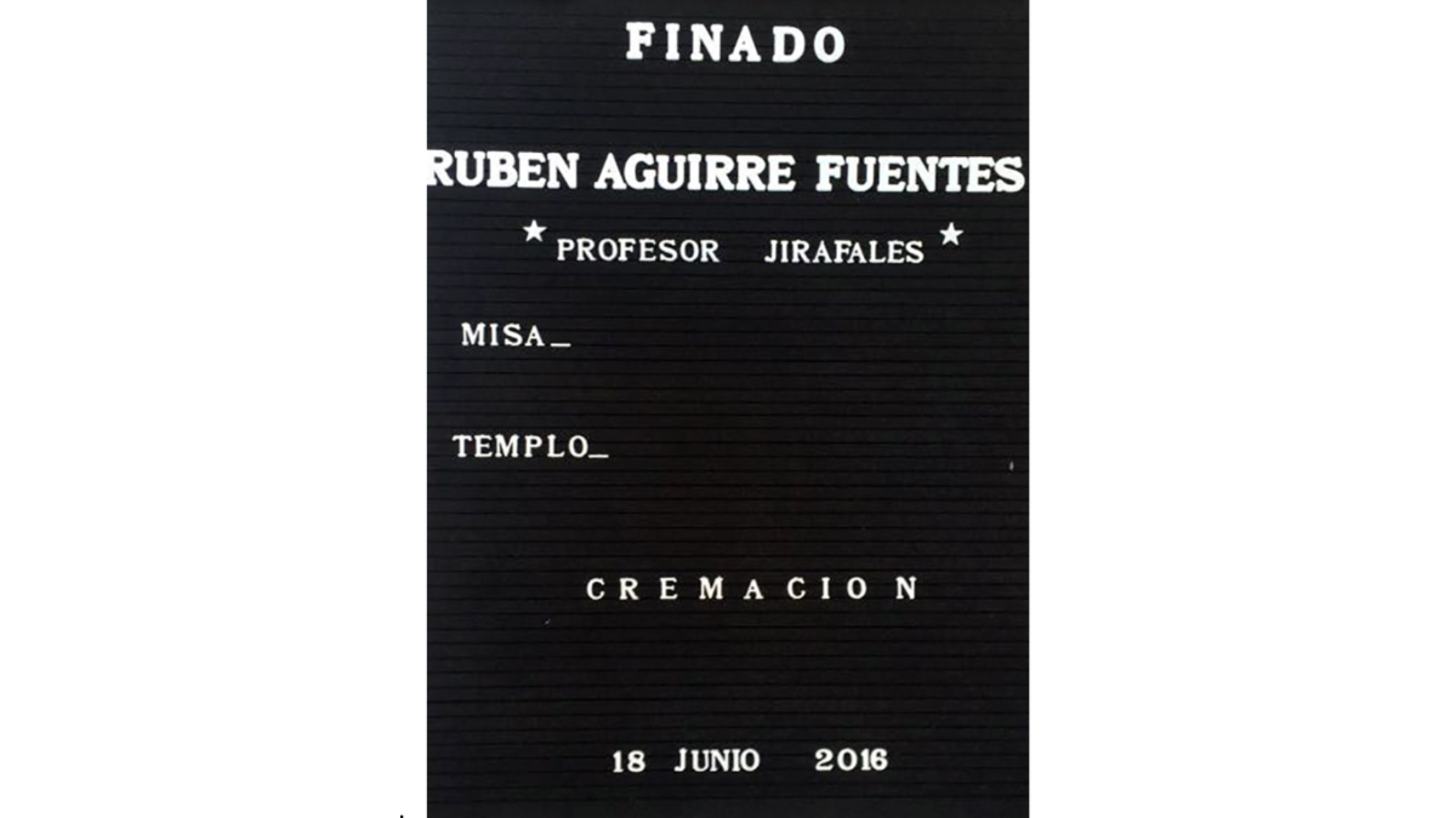 Rubén Aguirre murió