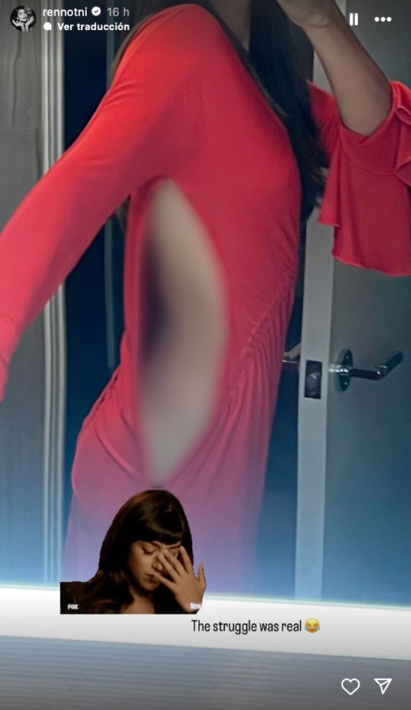 Vestido roto de Renata Notni accidente