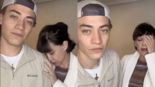 Suana Zabaleta y su hijo