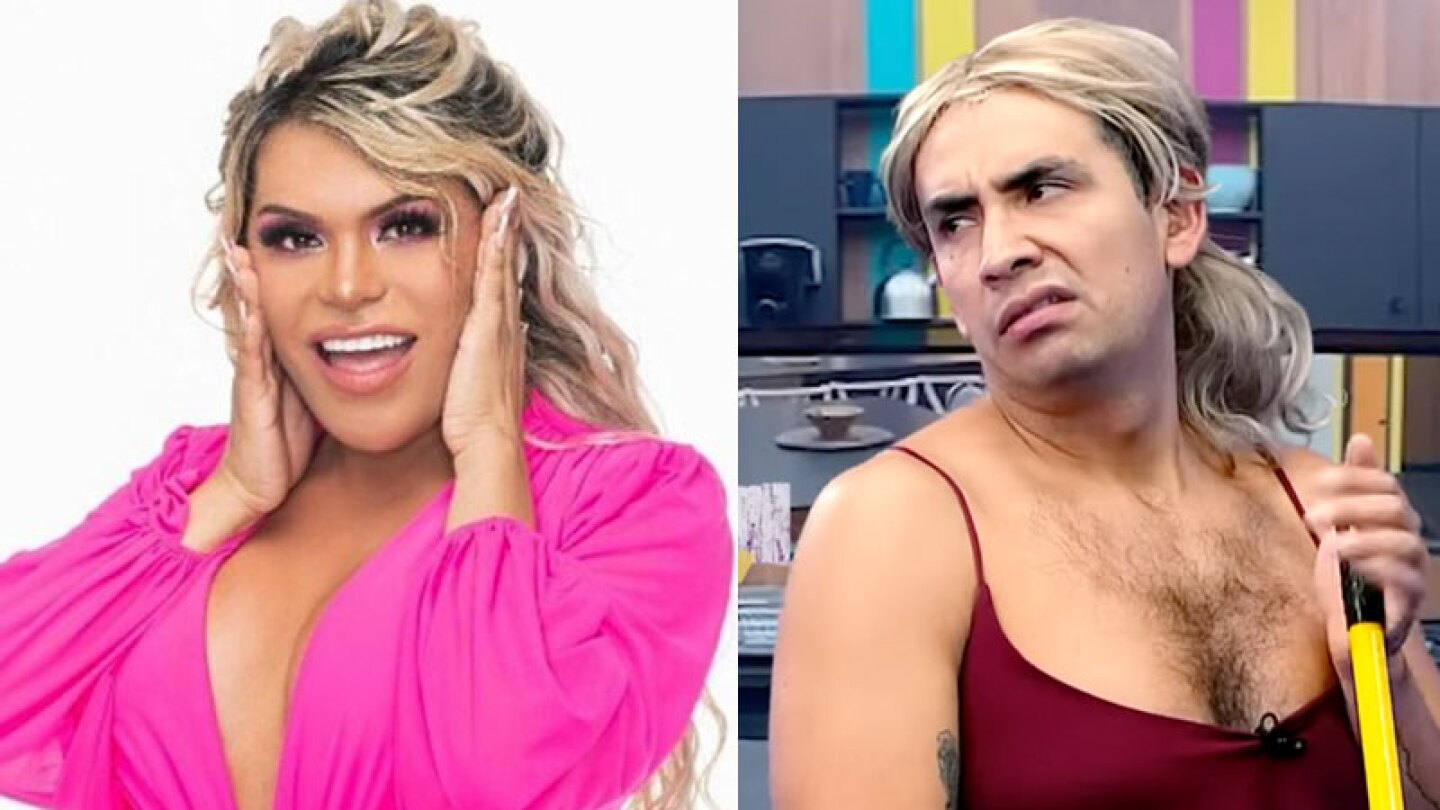 Wendy Guevara y El Capi Pérez disfrazado de ella, parodia