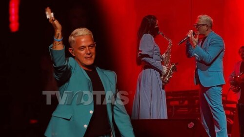 María Elena Ríos fue invitada al concierto de Alejandro Sanz