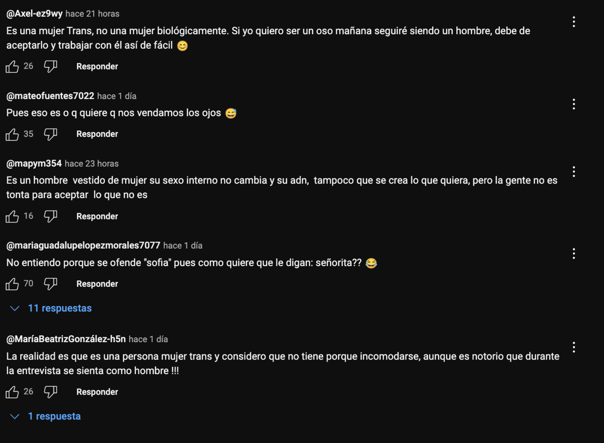 Comentarios en redes