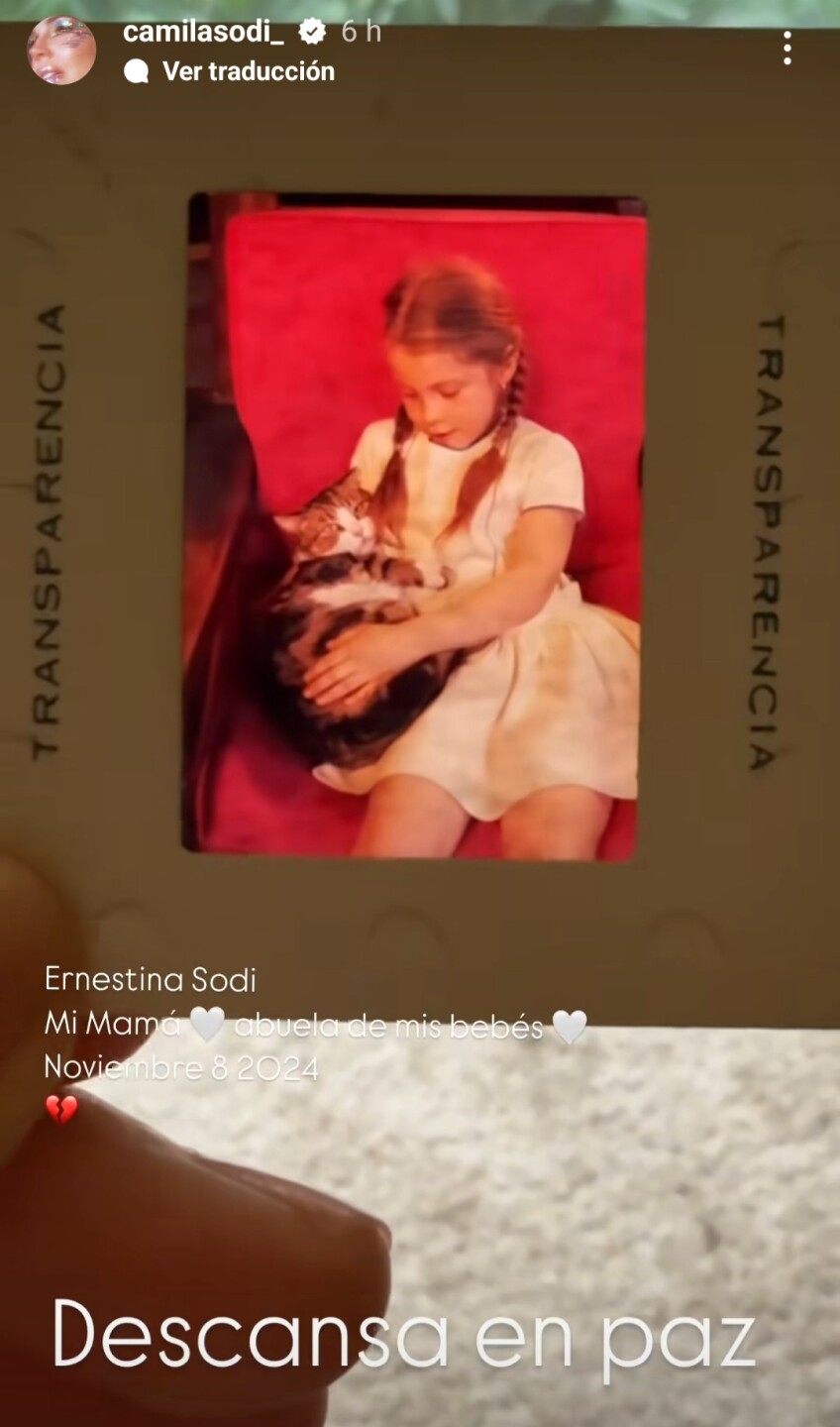Camila Sodi anuncia la muerte de Ernestina Sodi