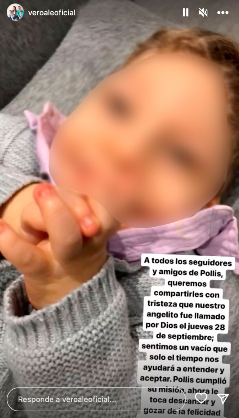 Hijo de Vero Ale, exconductora de Venga la alegría anuncio fallecimiento