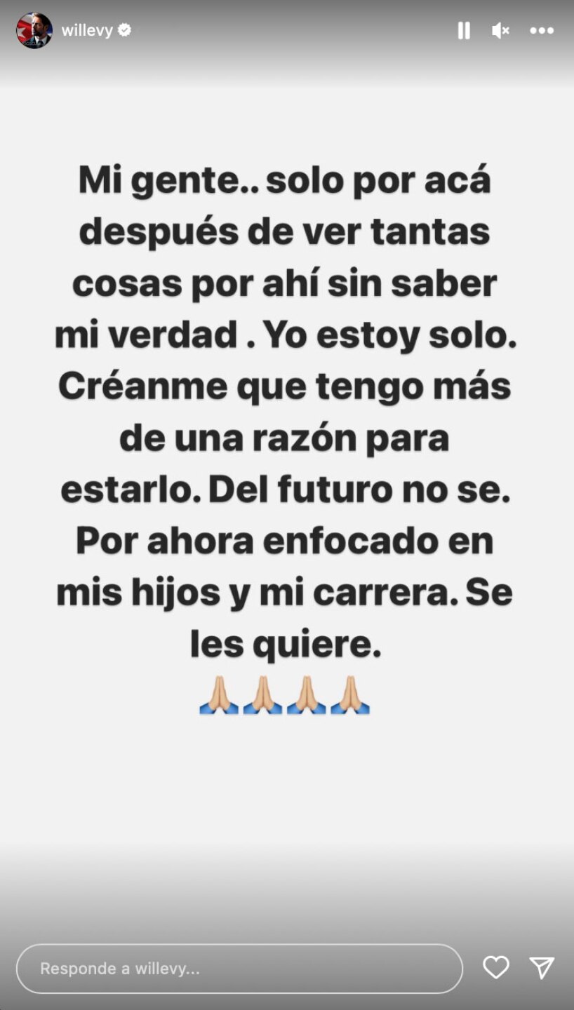 William Levy mensaje sobre su situación sentimental